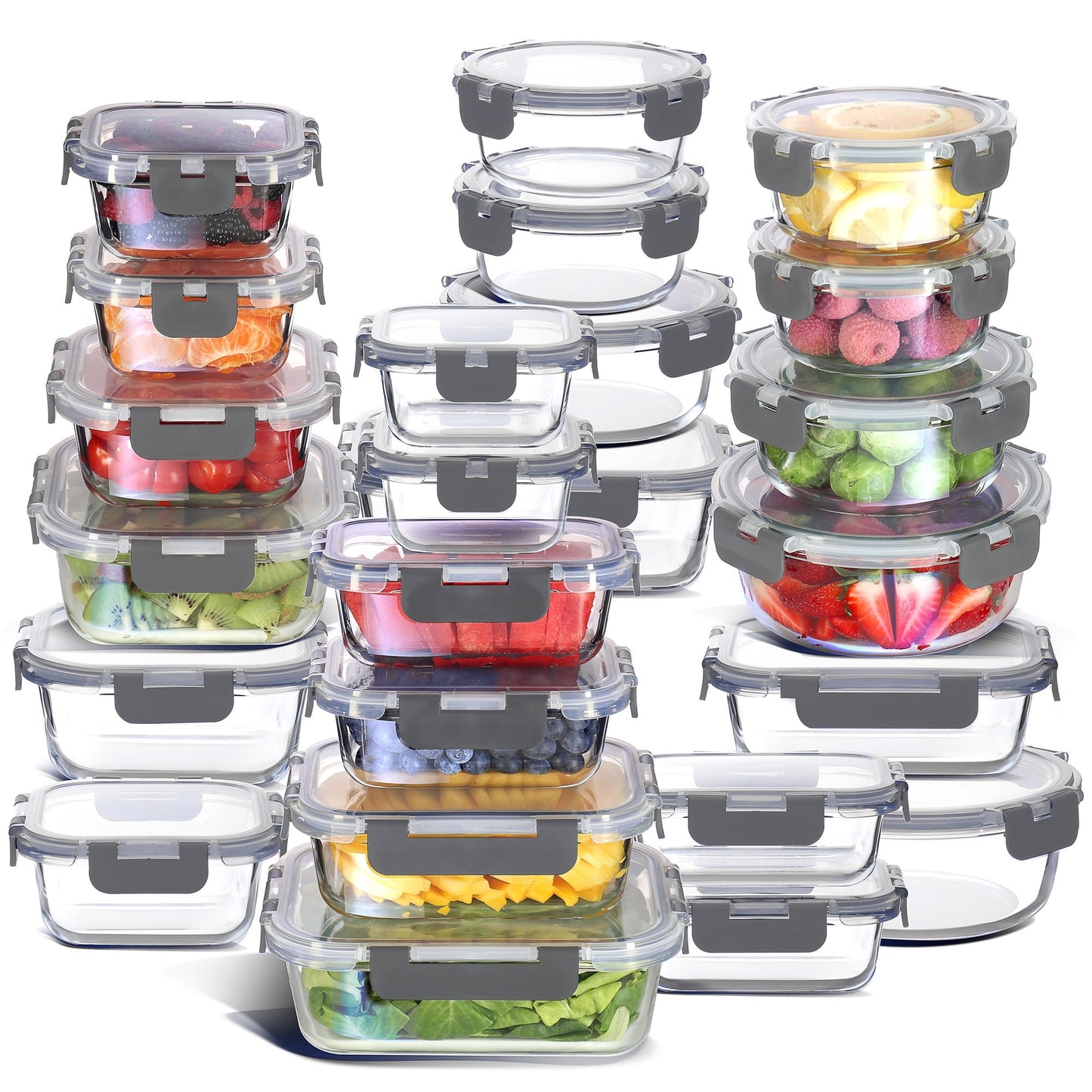 Virtu Oven Safe Glass Meal Prep Containers