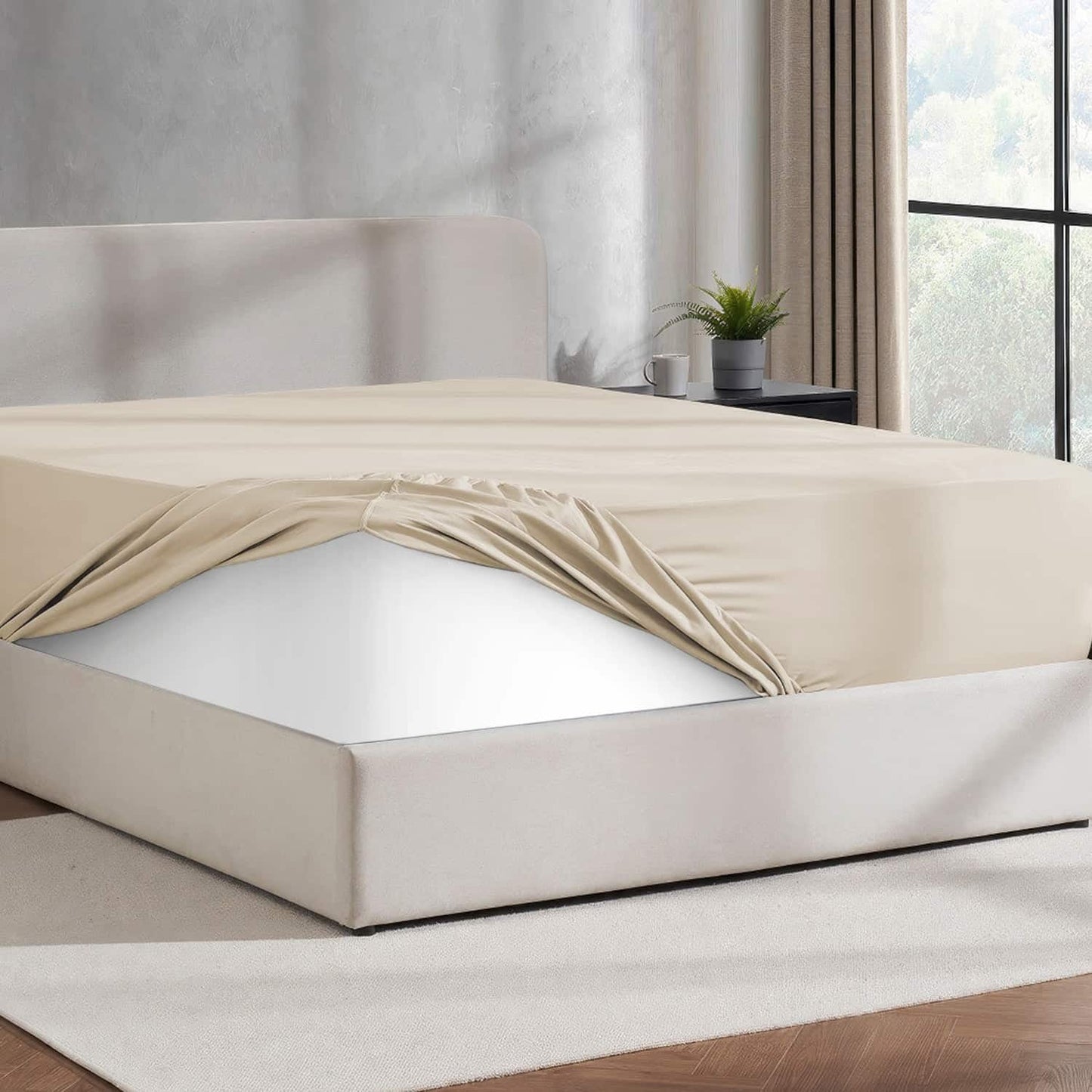 Virtu 1800 Extra Deep Fitted Sheet Queen / King / Cal King