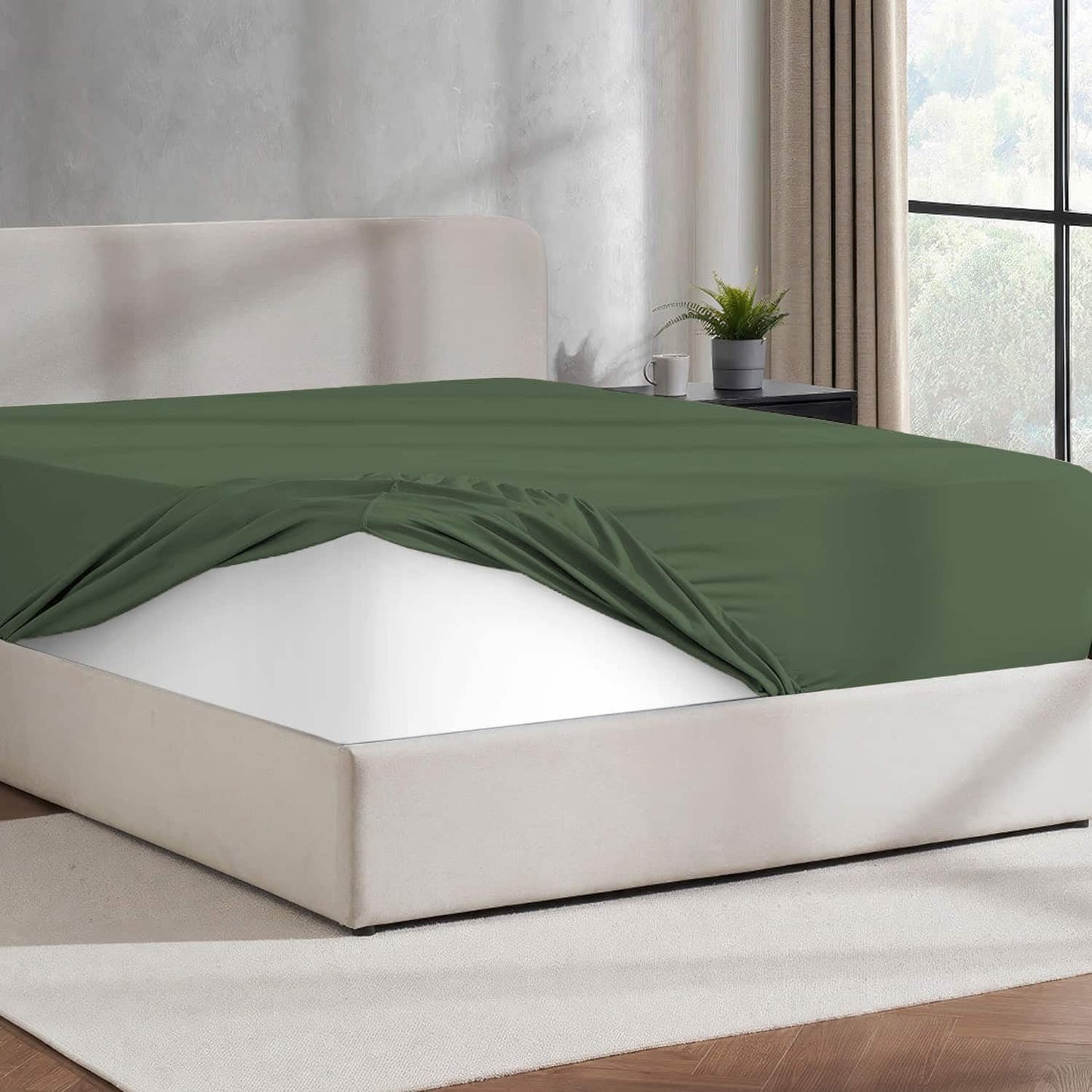 Virtu 1800 Extra Deep Fitted Sheet Queen / King / Cal King