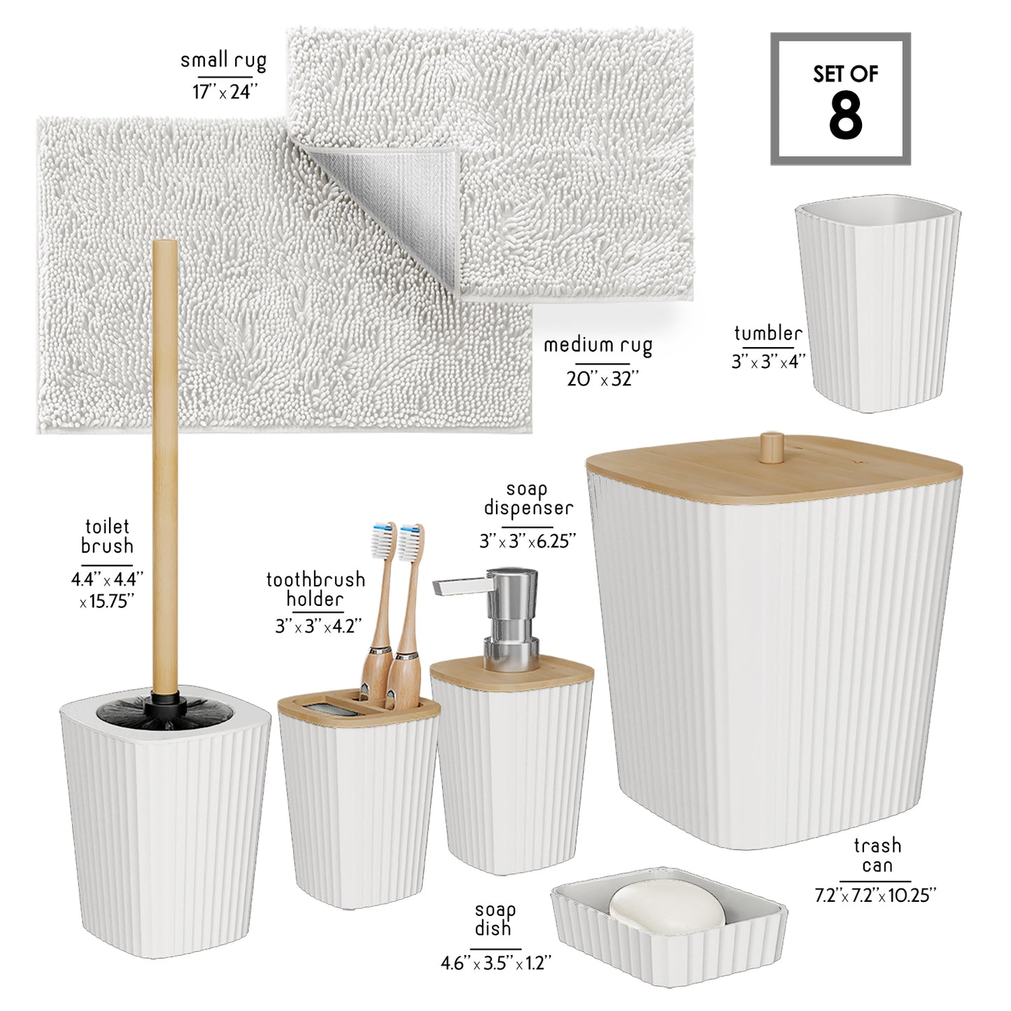 Clara Clark Bathroom Accessory Set