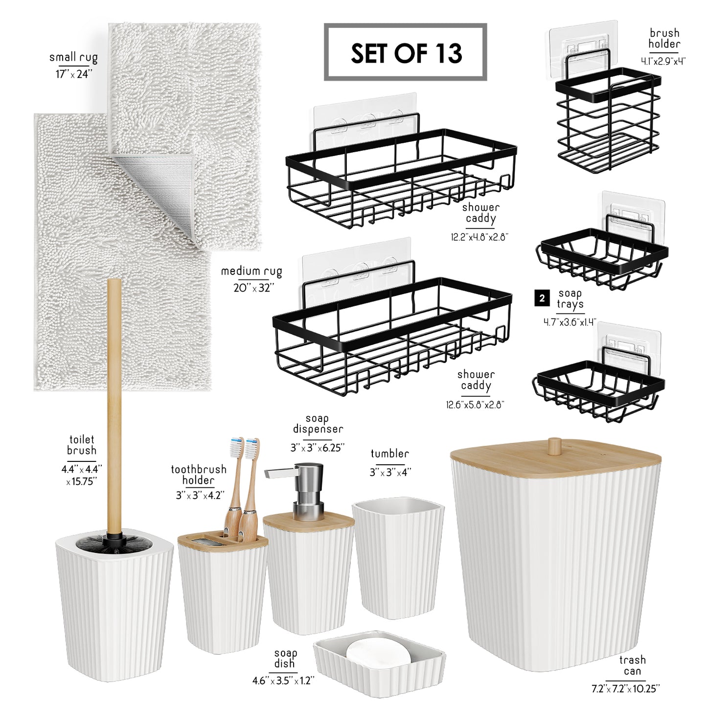 Clara Clark Bathroom Accessory Set