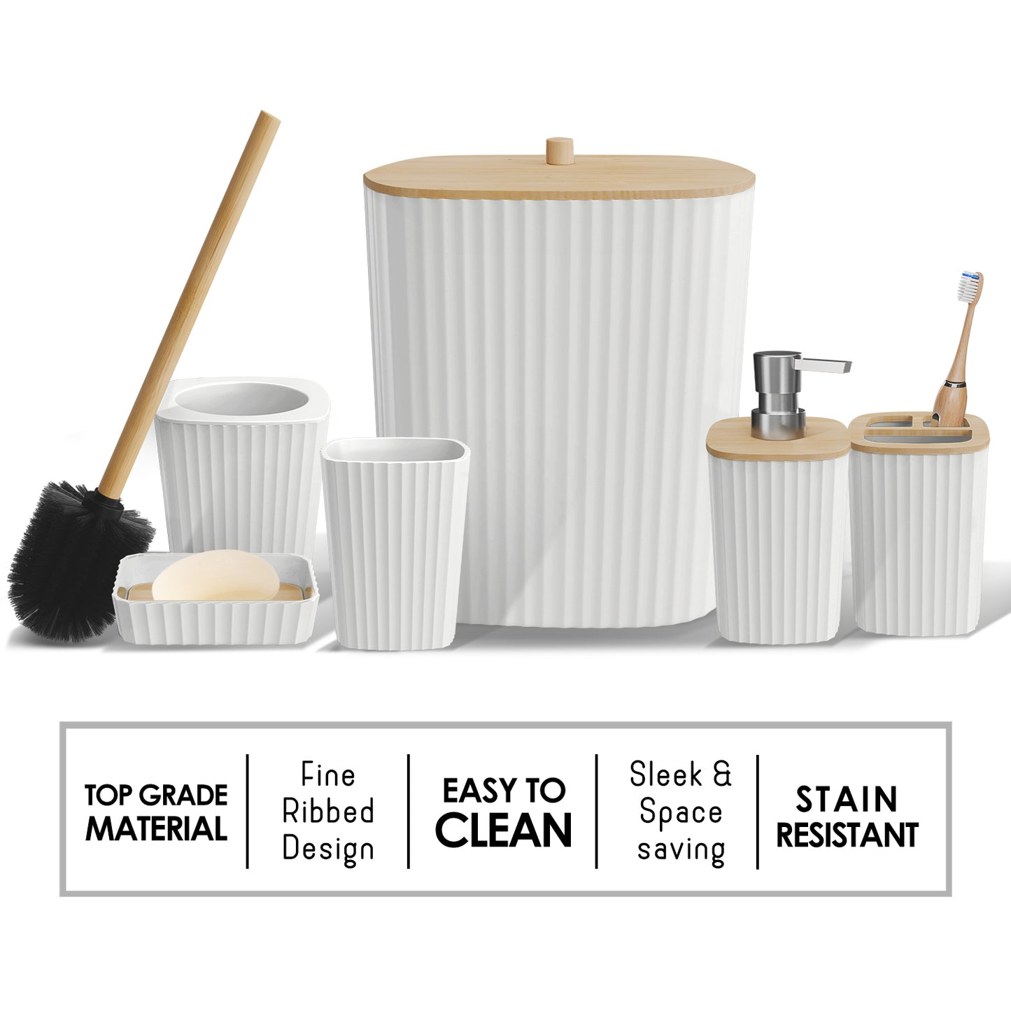 Clara Clark Bathroom Accessory Set