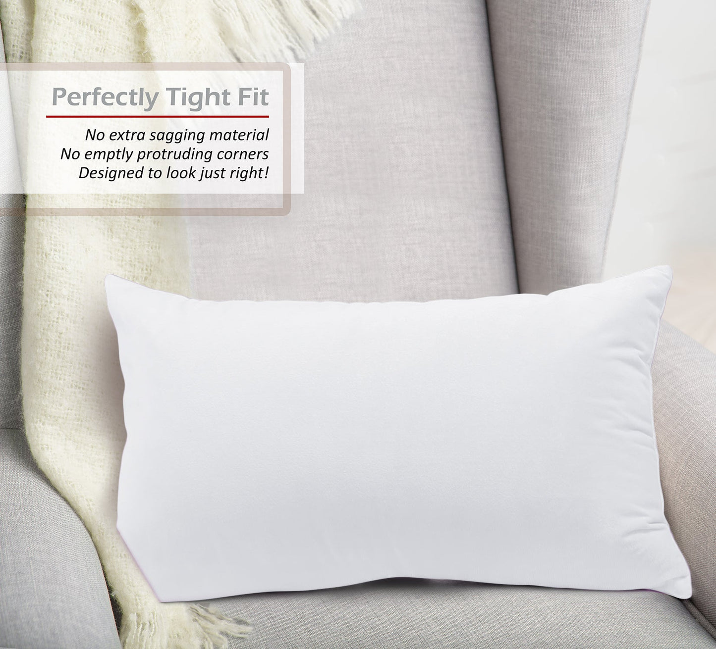 2 Pack 12 x 20 nestl Throw Pillow Covers, Cozy Velvet Decorative Outdoor Pillow