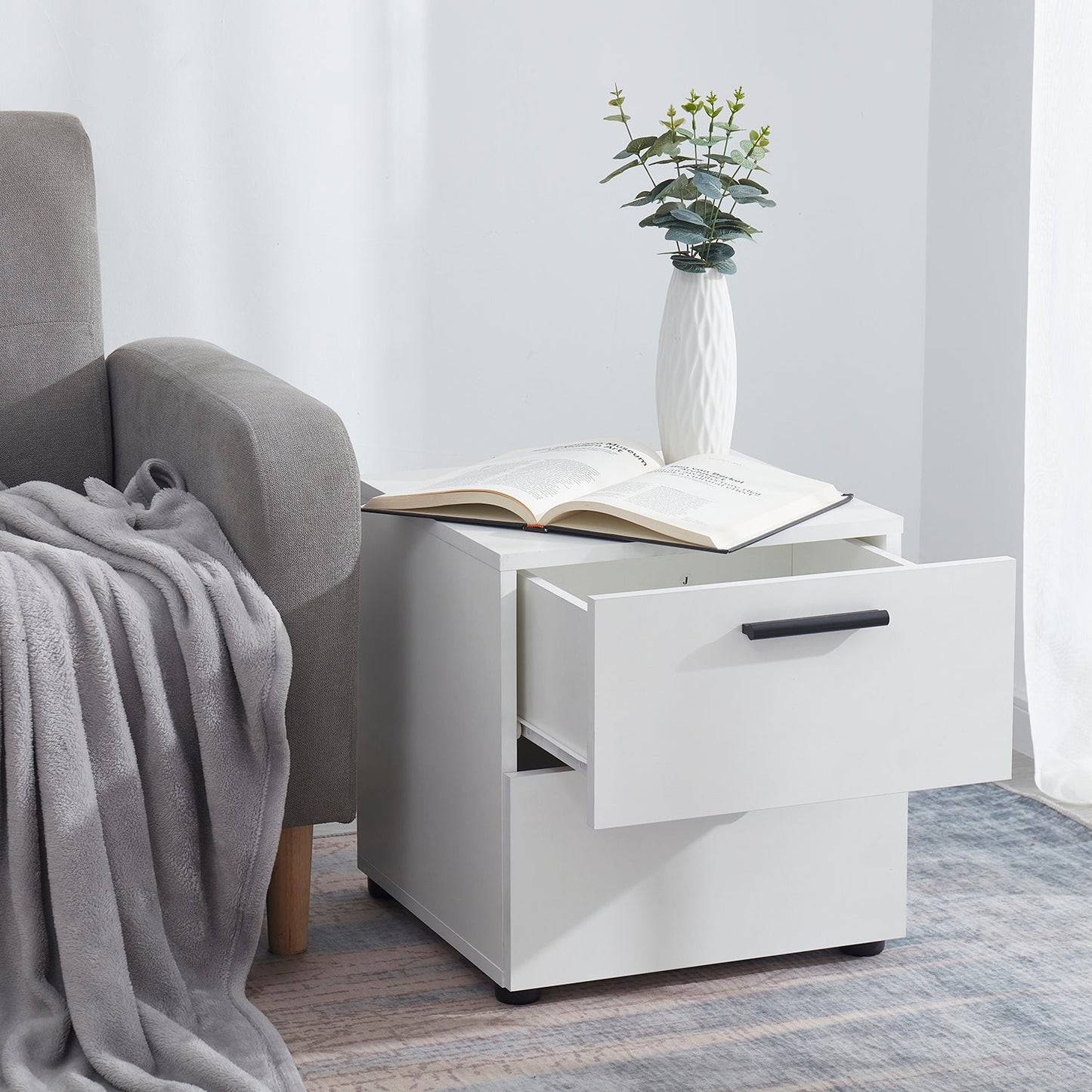 Virtu Small Night Stand End Table