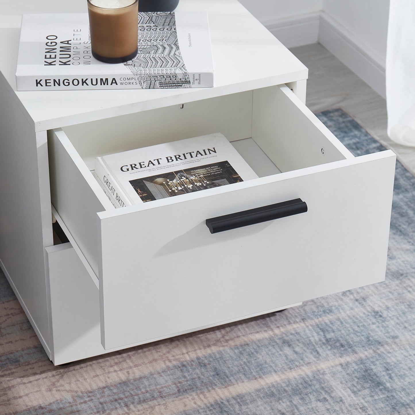 Virtu Small Night Stand End Table