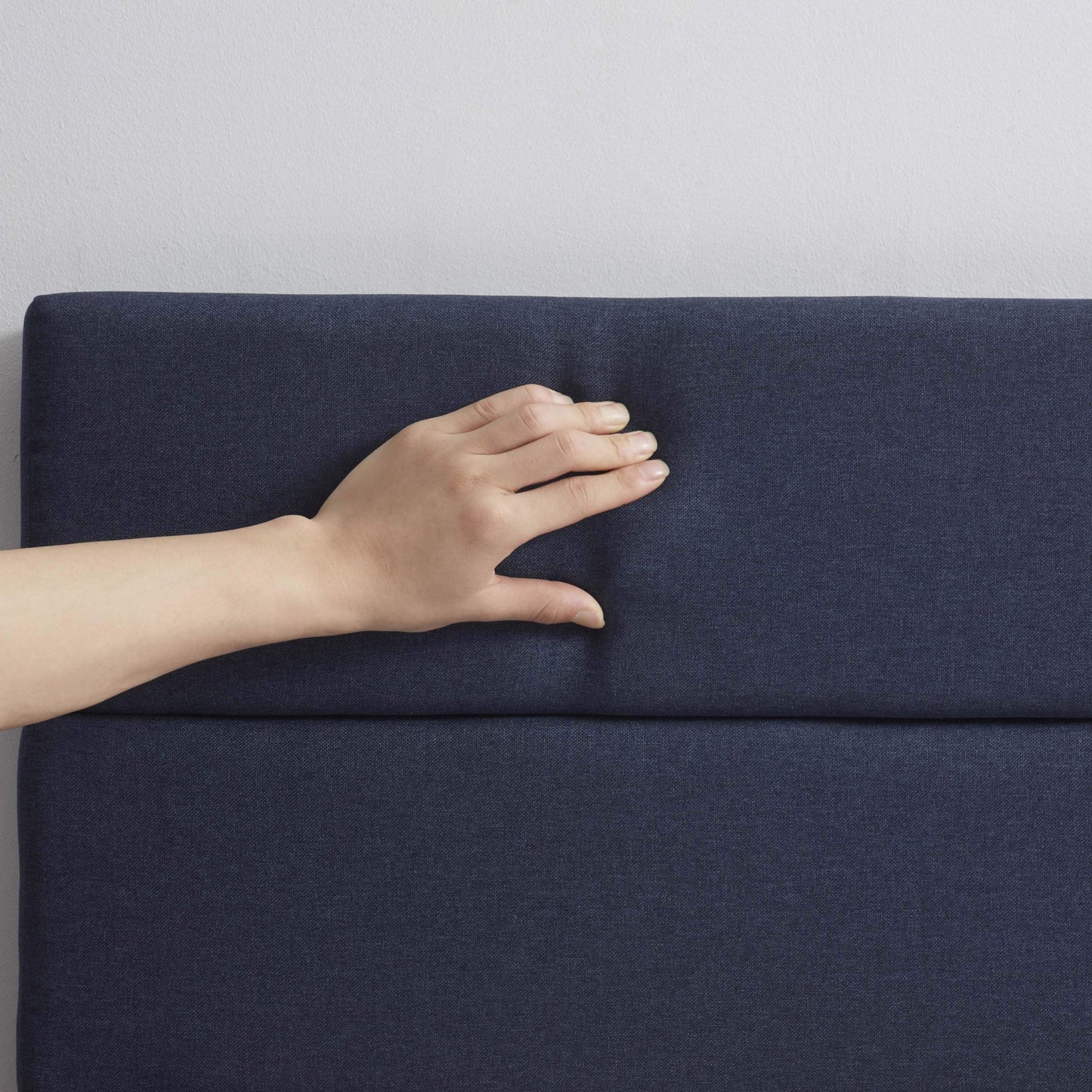 Lammaloe Platform Bed Frame with Horizontal Channel Upholstered Headboard