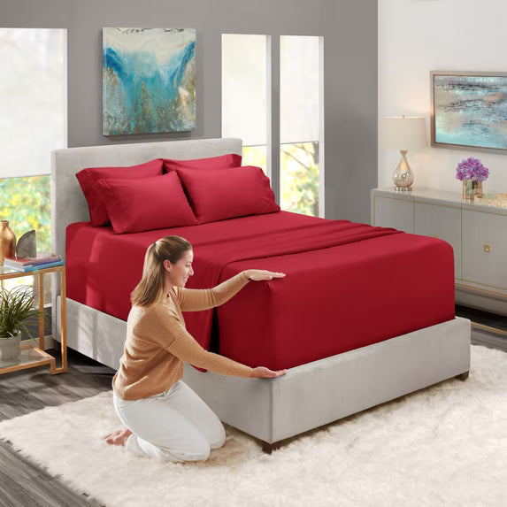 Nestl Sheets Set, 1800 Series Extra Deep Pocket Sheets 4 PC