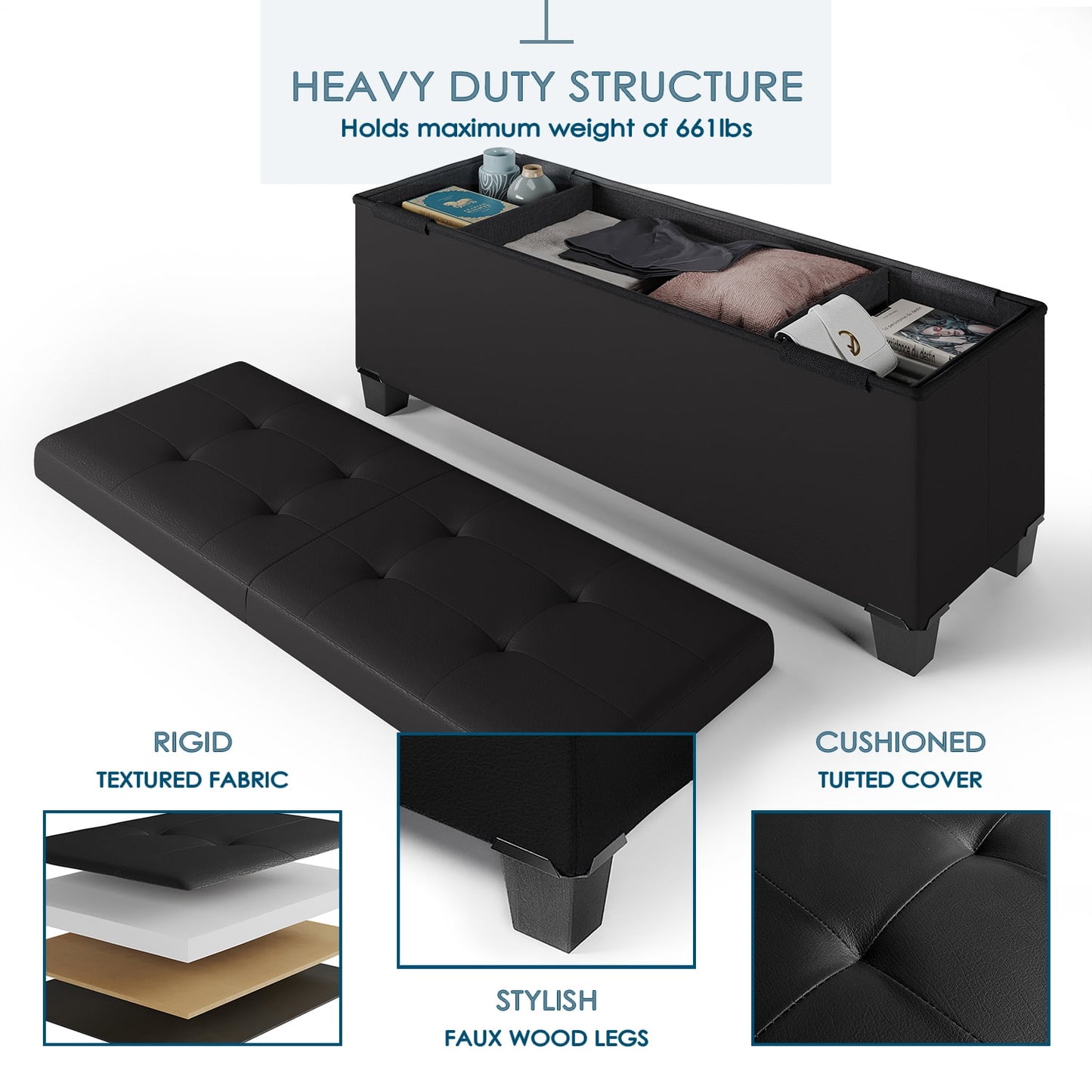 Hearth & Harbor Storage Bench With Storage
