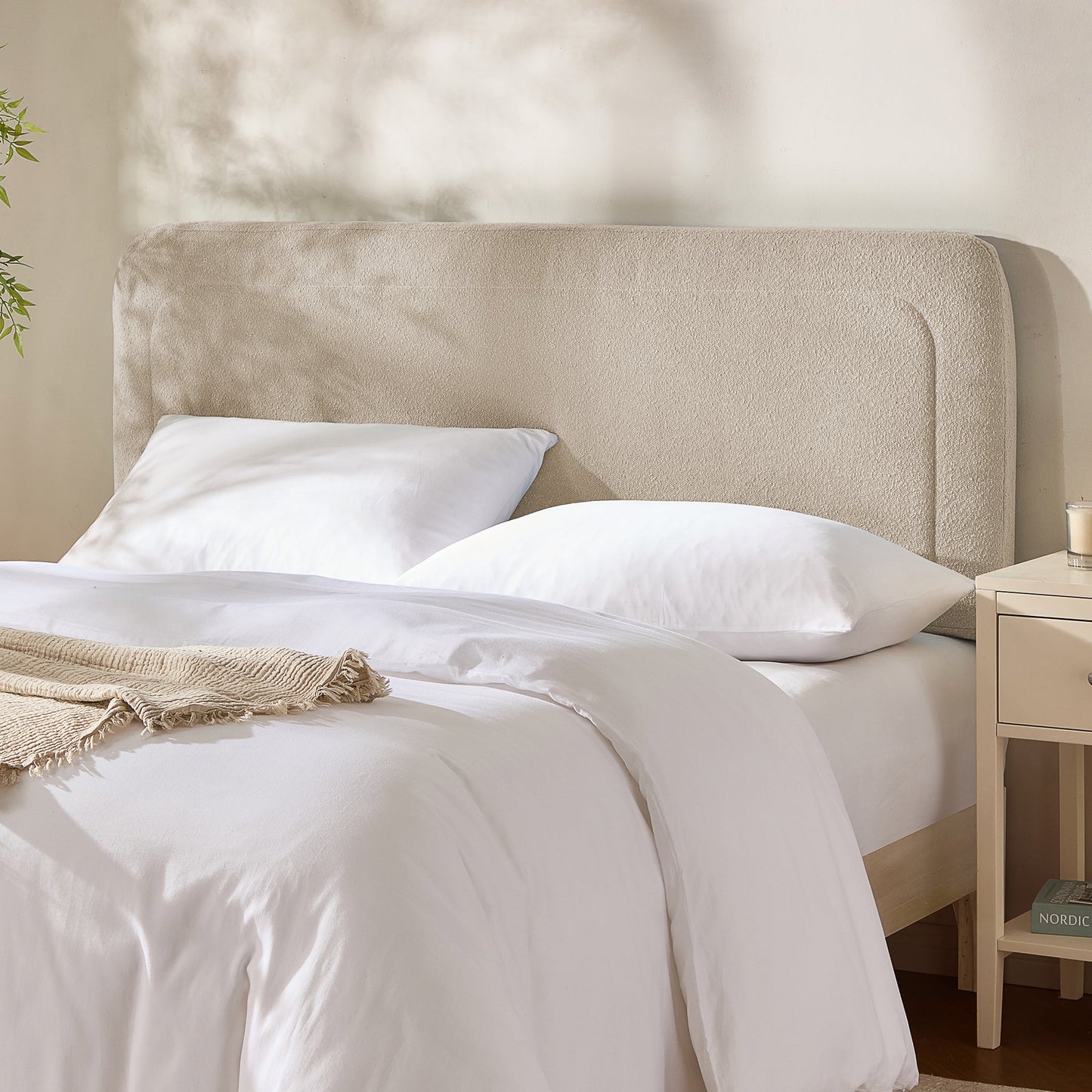Virtu Upholstered Boucle Bed Headboard