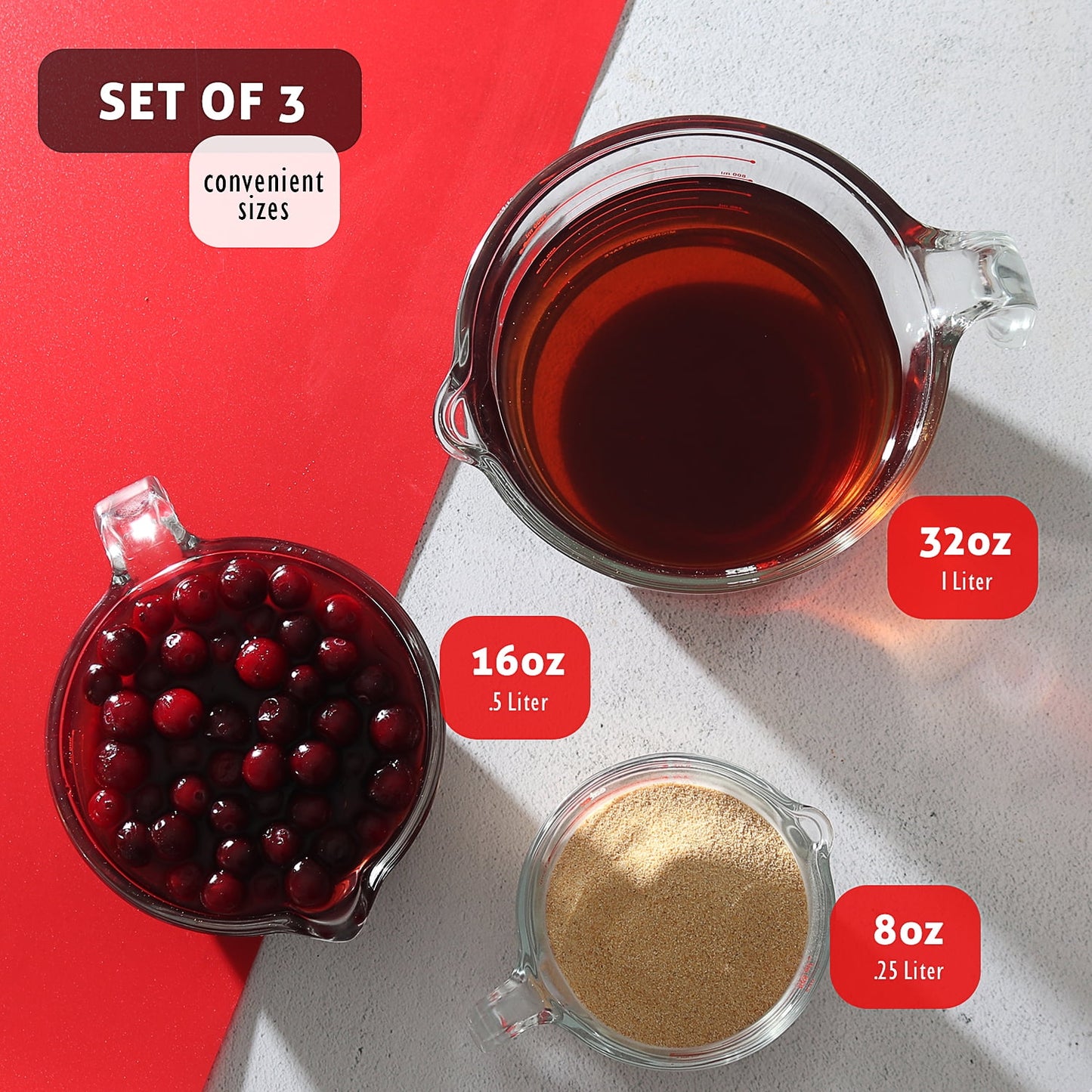 Virtu Glass Measuring Cups Set