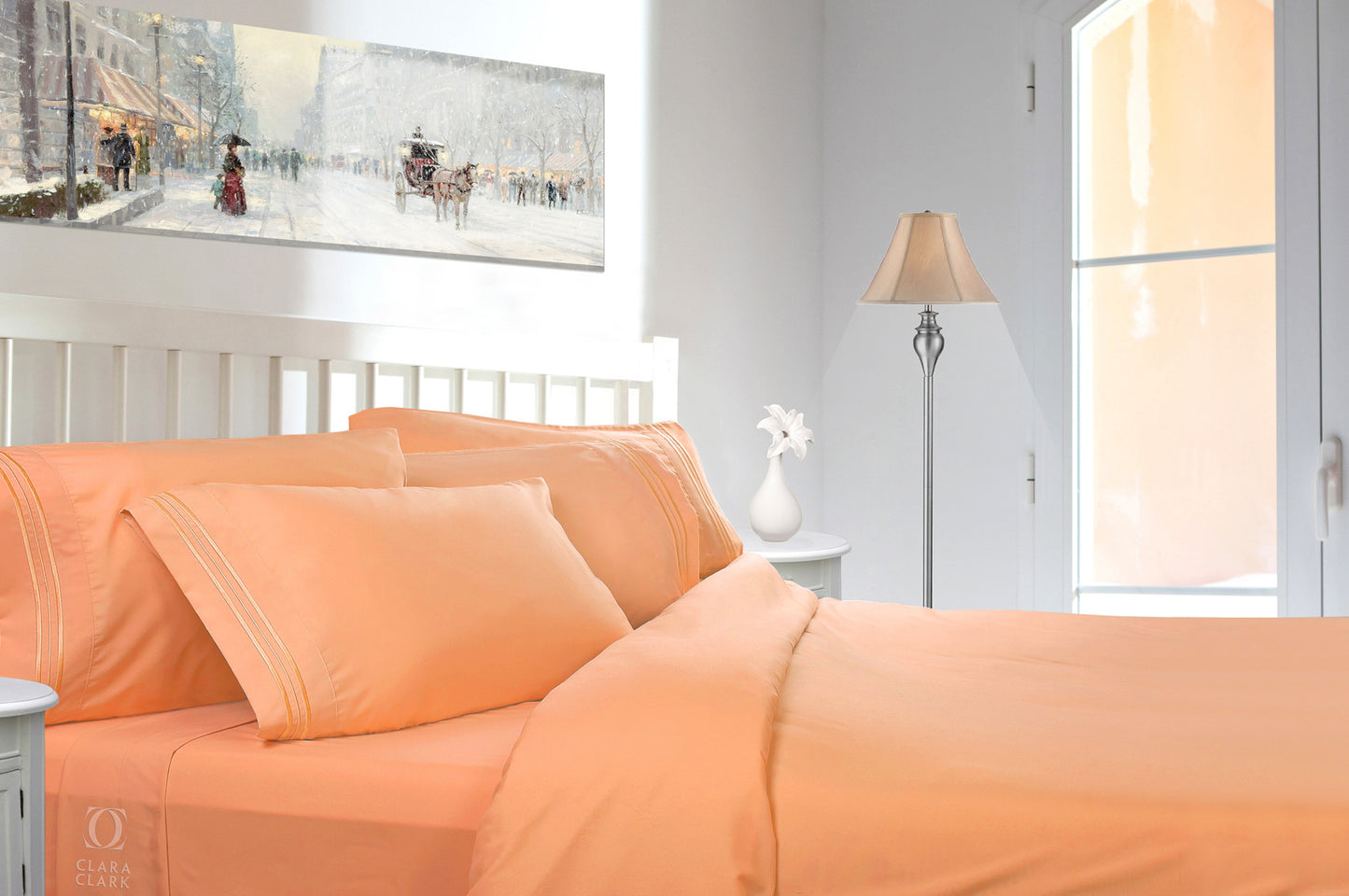 Clara Clark Bright Spring Colors 1800 Series Deep Pocket Premier Bed Sheet set