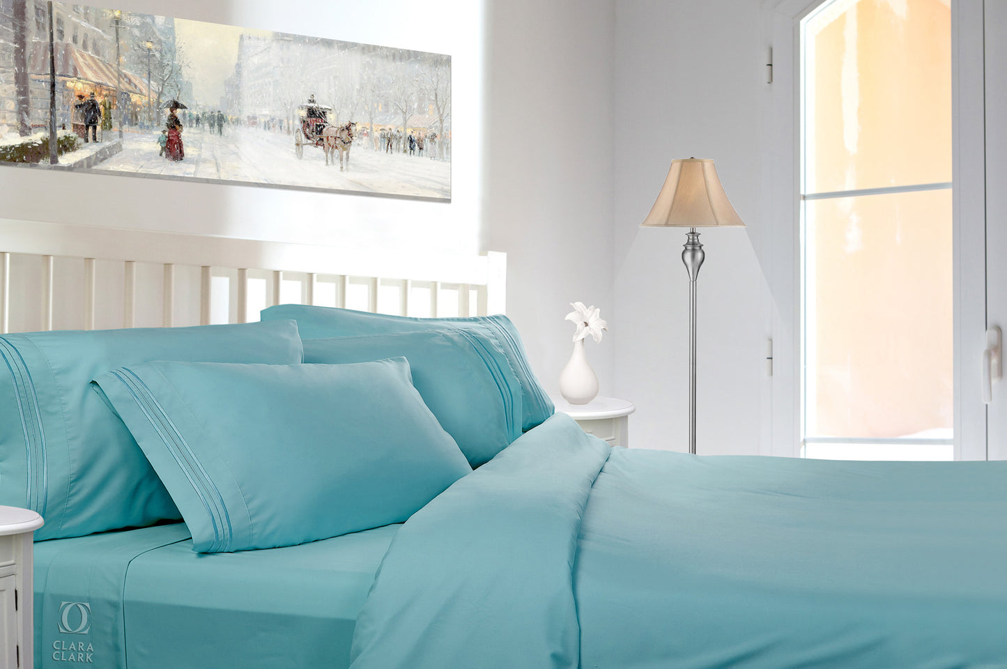 Clara Clark Bright Spring Colors 1800 Series Deep Pocket Premier Bed Sheet set