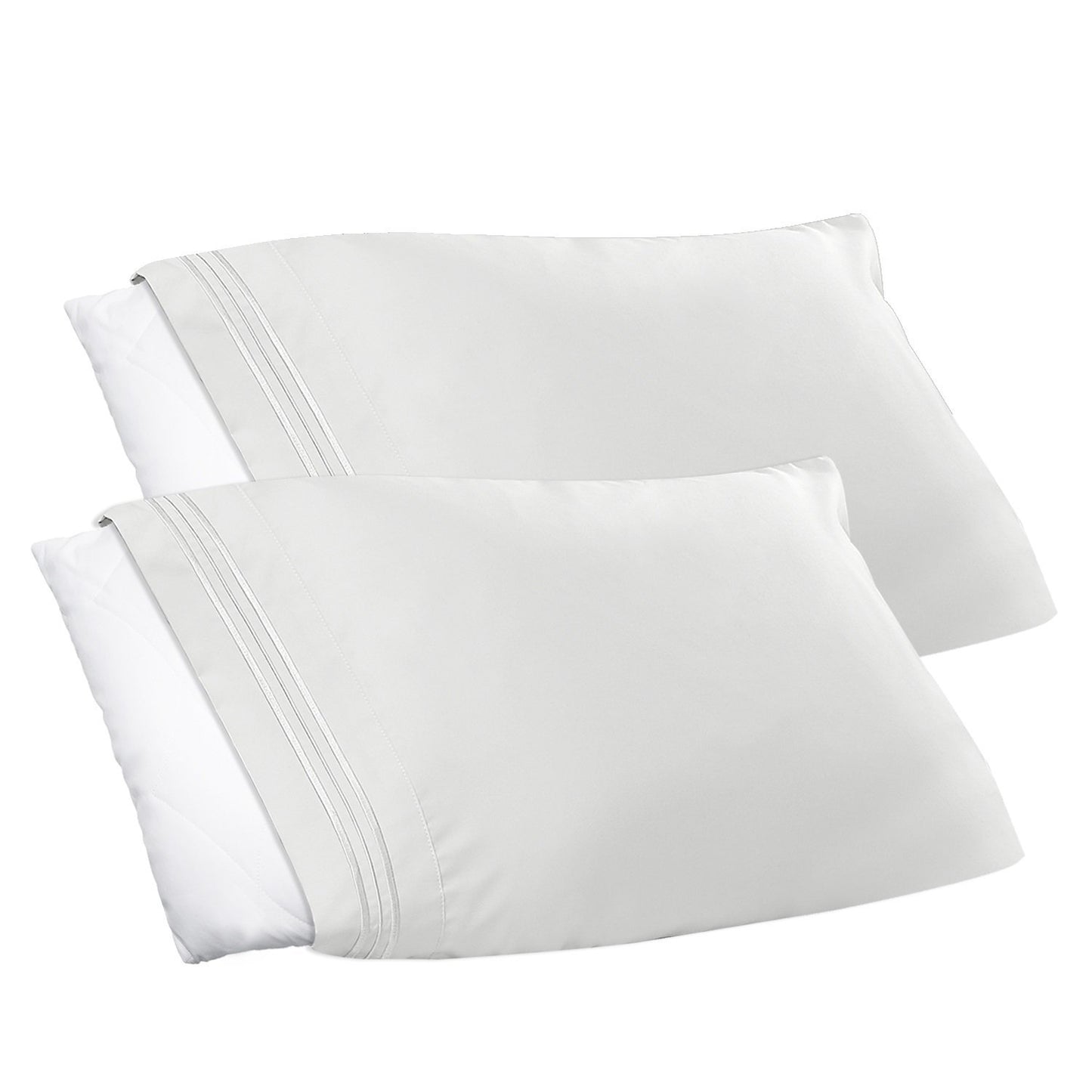 Nestl Bedding Soft Pillow Case Set of 2 - Double Brushed Microfiber Hypoallergenic Pillow Covers - 1800 Series Premium Bed Pillow Cases