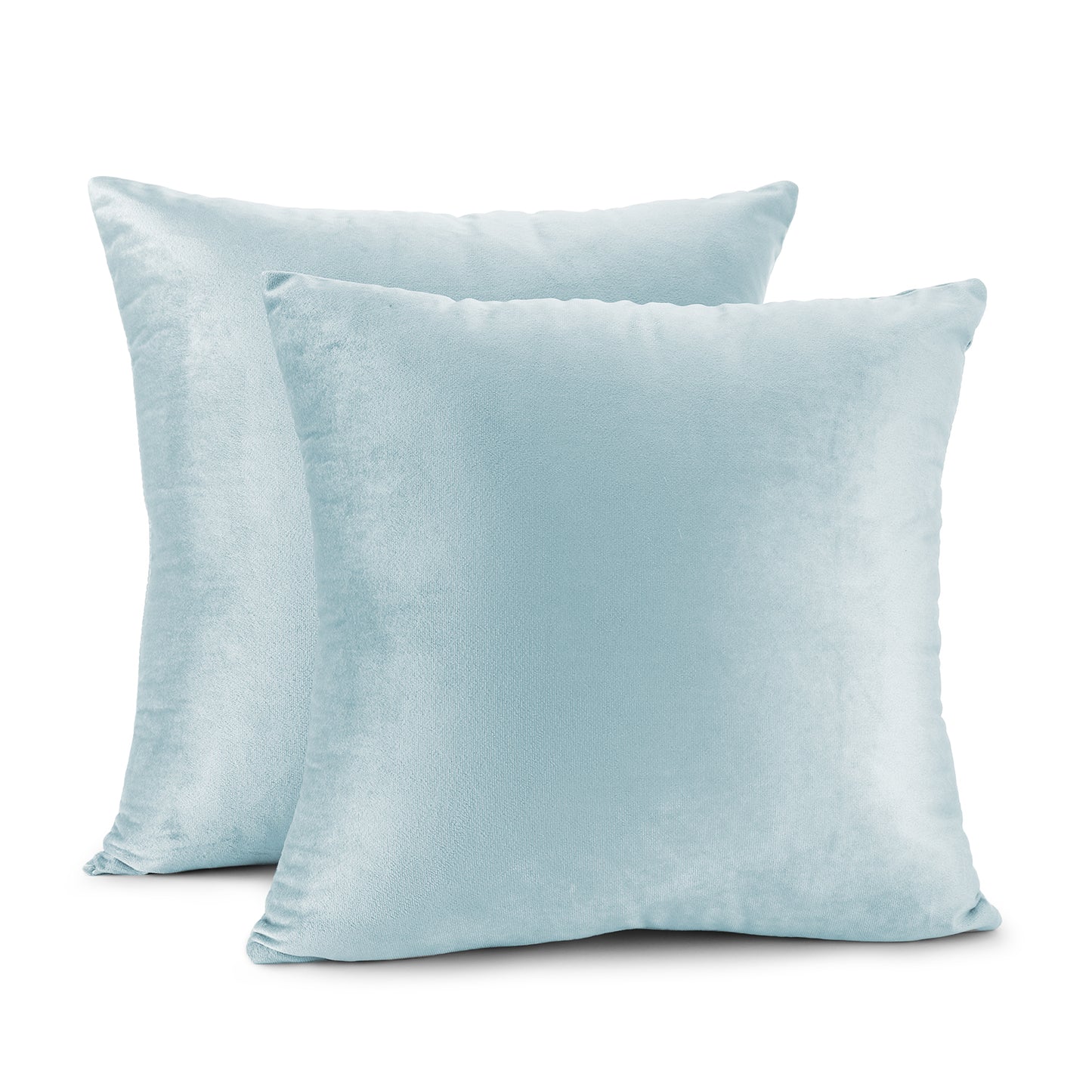 Nestl Throw Pillow Covers,  20x20 & 22x22 Inches, Soft Solid Cushion Covers for Sofa, Set of 2