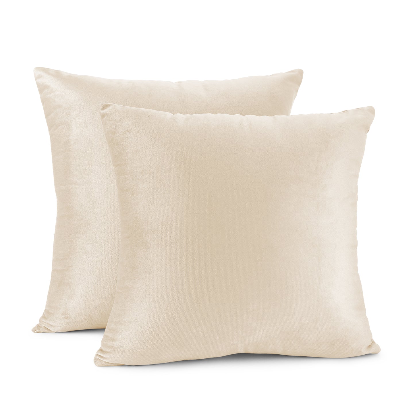 Nestl Bedding Throw Pillow Covers, Cozy Velvet Decorative Outdoor Pillow Covers 24x24 & 26x26 Inches, Soft Solid Cushion Covers for Sofa, Bed and Car, Set of 2