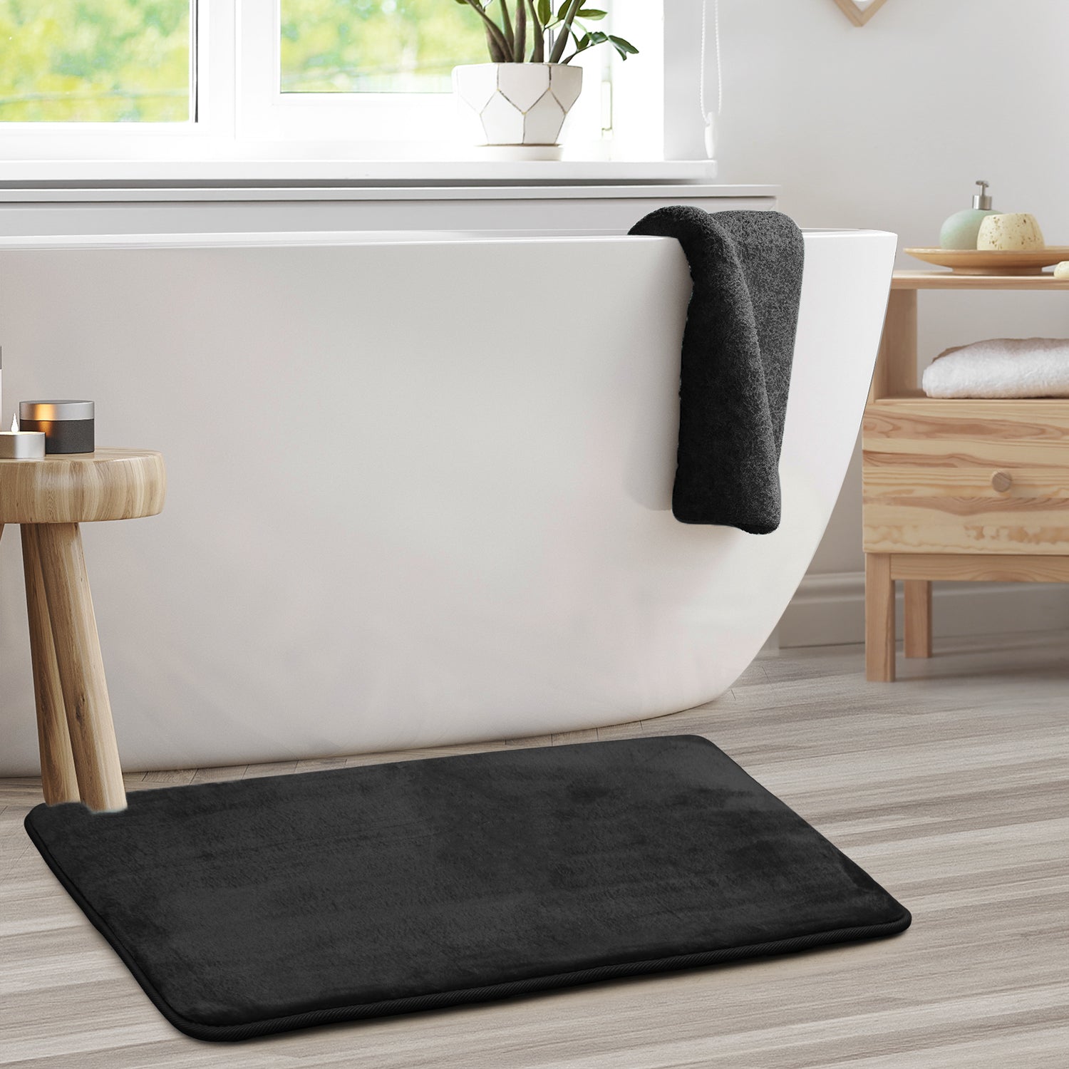 1p Memory Foam Bath Bathmat, Anti-skid Durable Floor Rug, Cozy