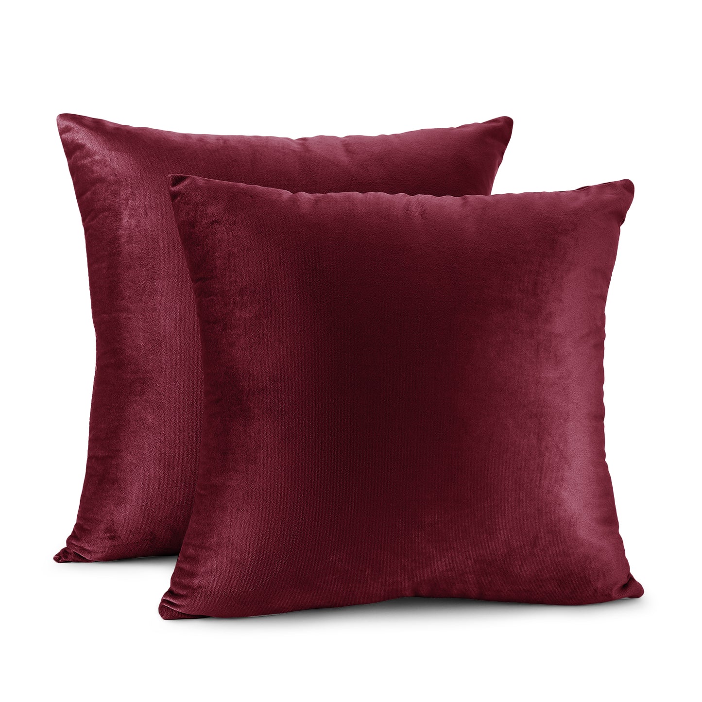 Nestl Bedding Throw Pillow Covers, Cozy Velvet Decorative Outdoor Pillow Covers 24x24 & 26x26 Inches, Soft Solid Cushion Covers for Sofa, Bed and Car, Set of 2