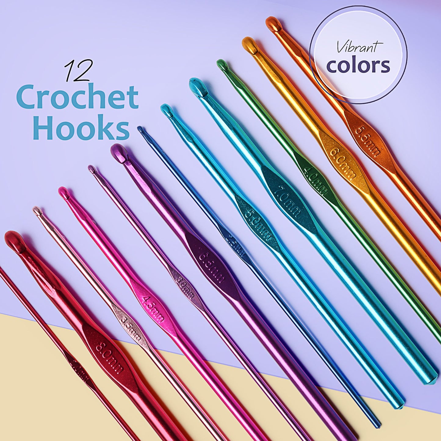 Craftbud DIY Crochet Kit (45 Pieces), Beginner Crochet Set