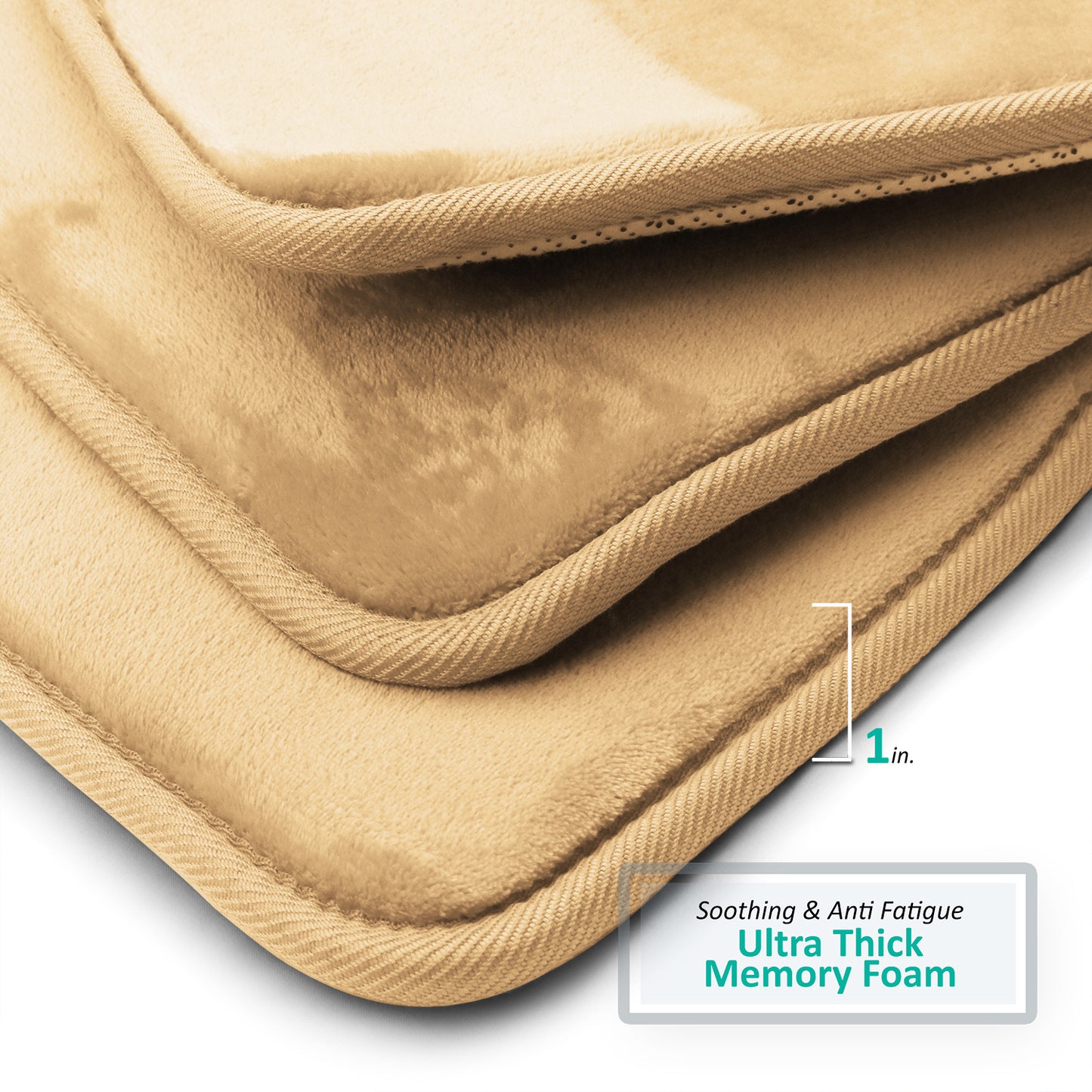 Clara Clark Memory Foam Bath Mat - 3 Pack