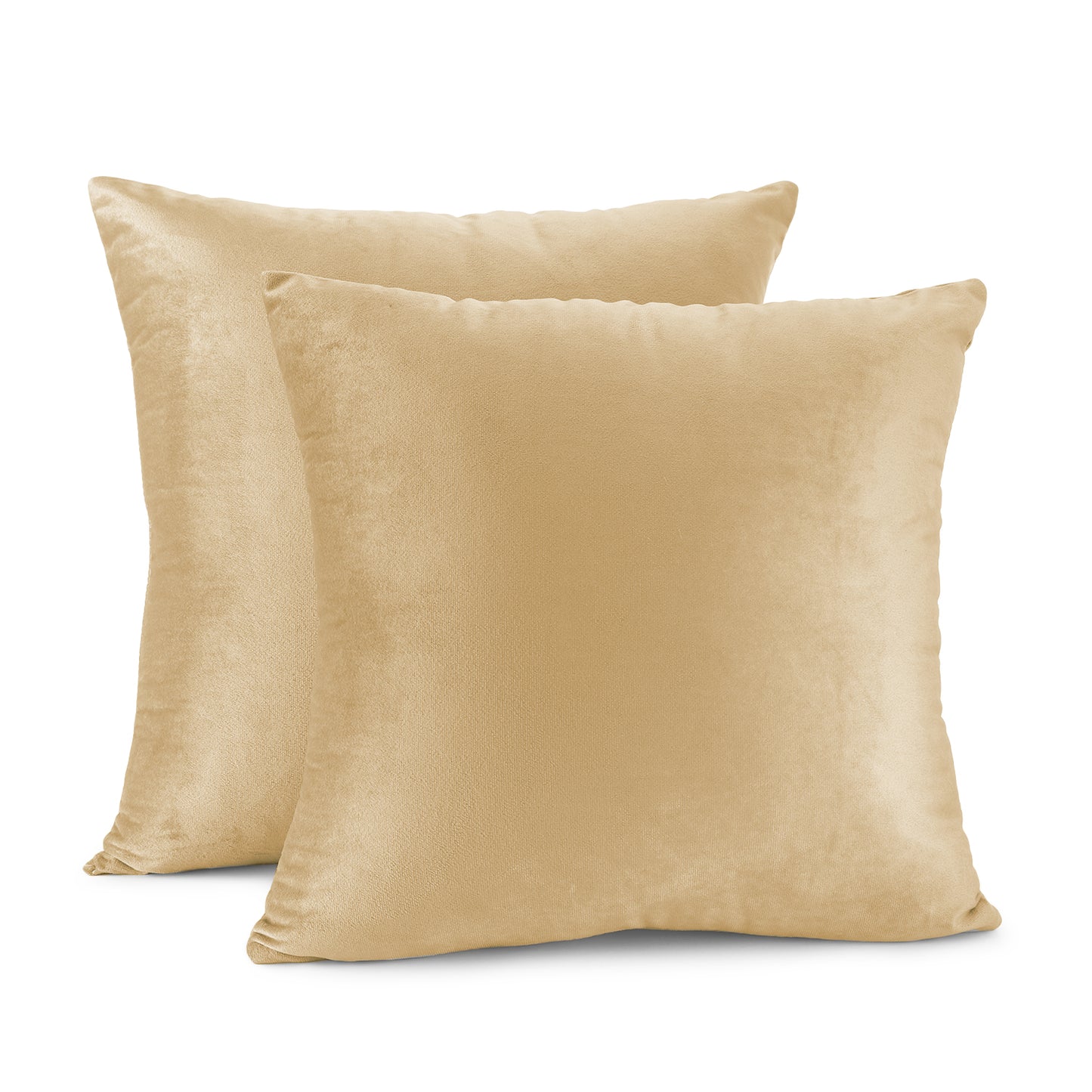 Nestl Throw Pillow Covers,  20x20 & 22x22 Inches, Soft Solid Cushion Covers for Sofa, Set of 2