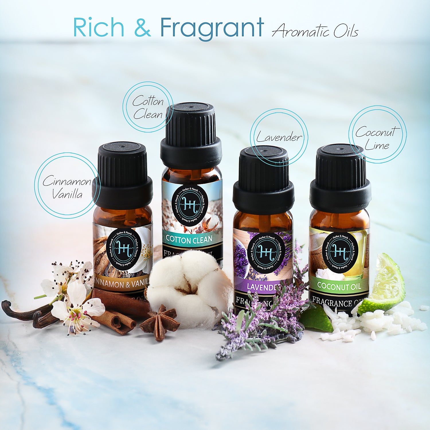 HIQILI Fragrance Oil Set, Premium Scent Oil for Diffuser, Candle