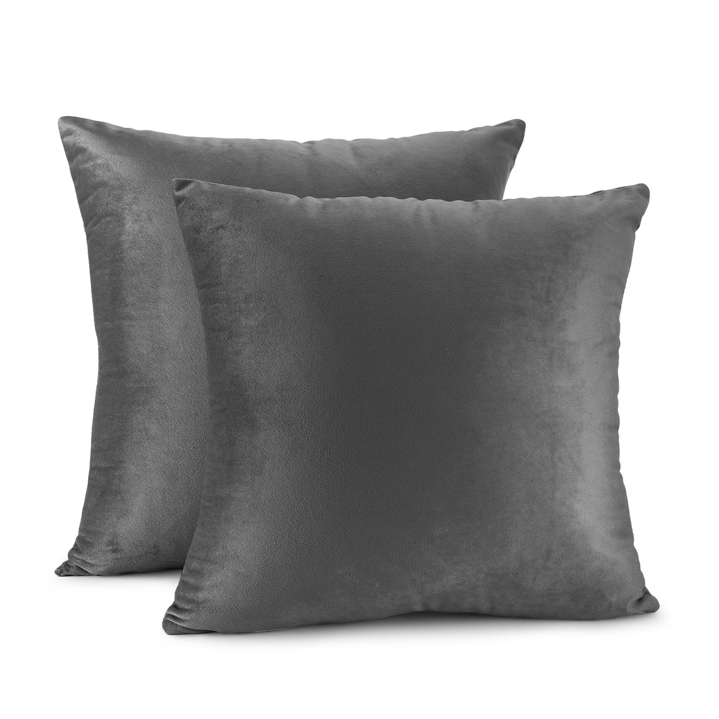 Nestl Throw Pillow Covers,  20x20 & 22x22 Inches, Soft Solid Cushion Covers for Sofa, Set of 2