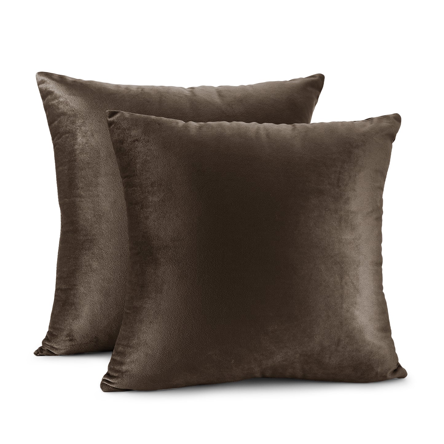 Nestl Bedding Throw Pillow Covers, Cozy Velvet Decorative Outdoor Pillow Covers 24x24 & 26x26 Inches, Soft Solid Cushion Covers for Sofa, Bed and Car, Set of 2