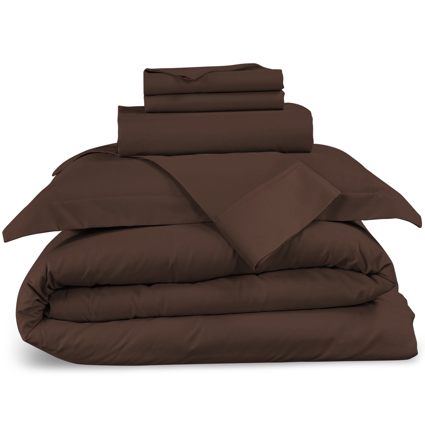 Nestl Bedding Duvet Cover 6-Piece Set - 1000 Thread Count Sheets - Tri Blend Cotton Duvet Cover with Zipper, Deep Pocket Fitted Sheet, 2 Cooling Pillow Cases, 2 Pillow Shams