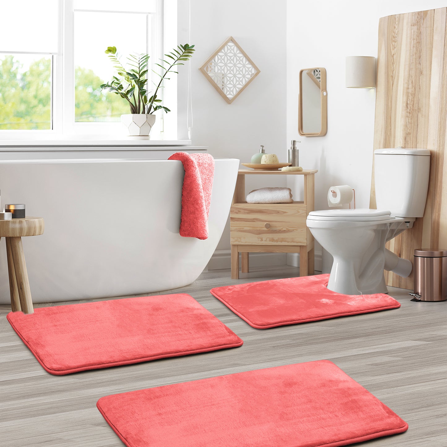 Clara Clark Memory Foam Bath Mat - 3 Pack