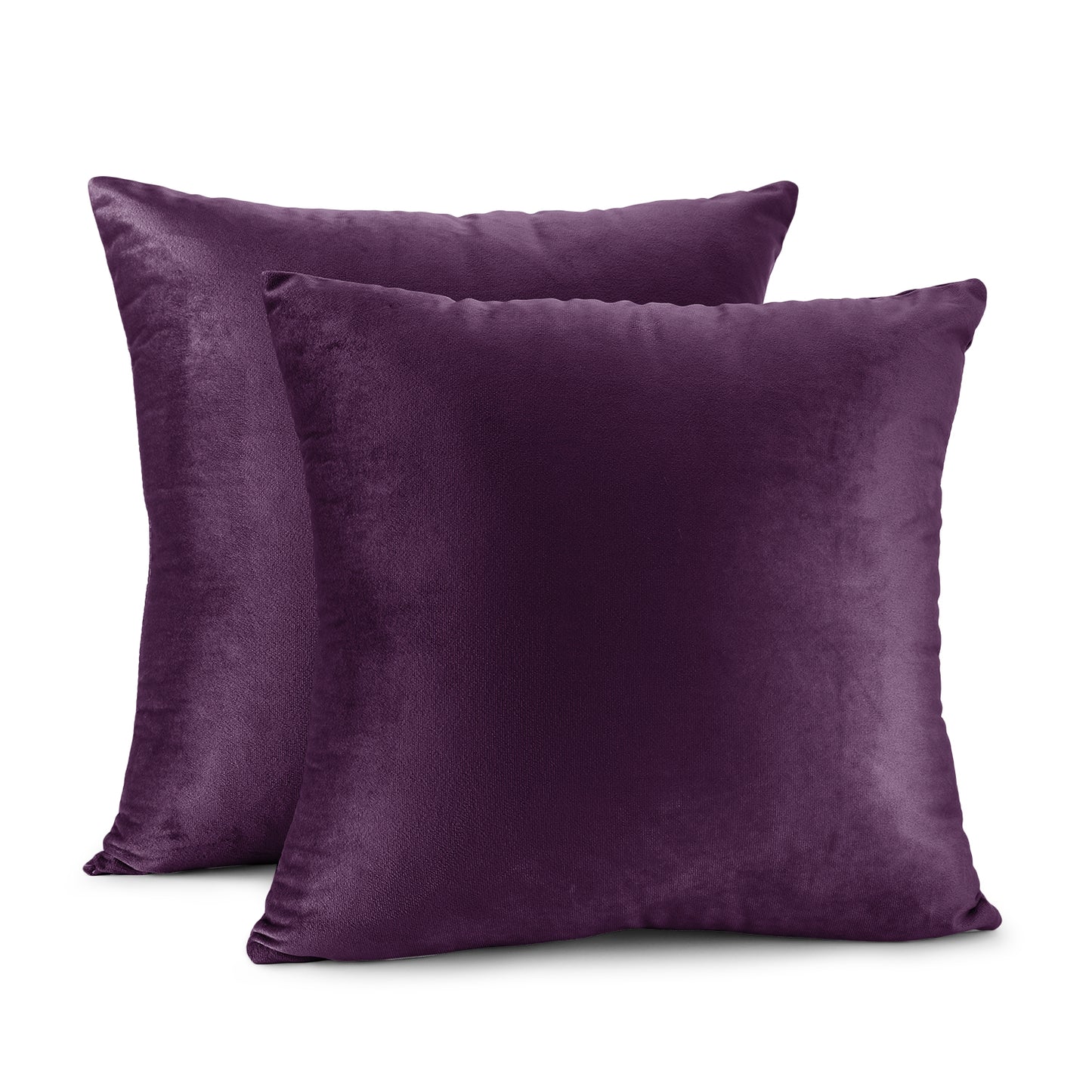 Nestl Throw Pillow Covers,  20x20 & 22x22 Inches, Soft Solid Cushion Covers for Sofa, Set of 2