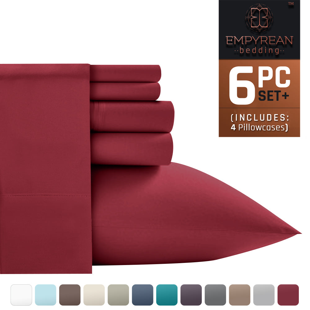 Empyrean Premium Deep Pocket 6-Piece Bed Sheet Set