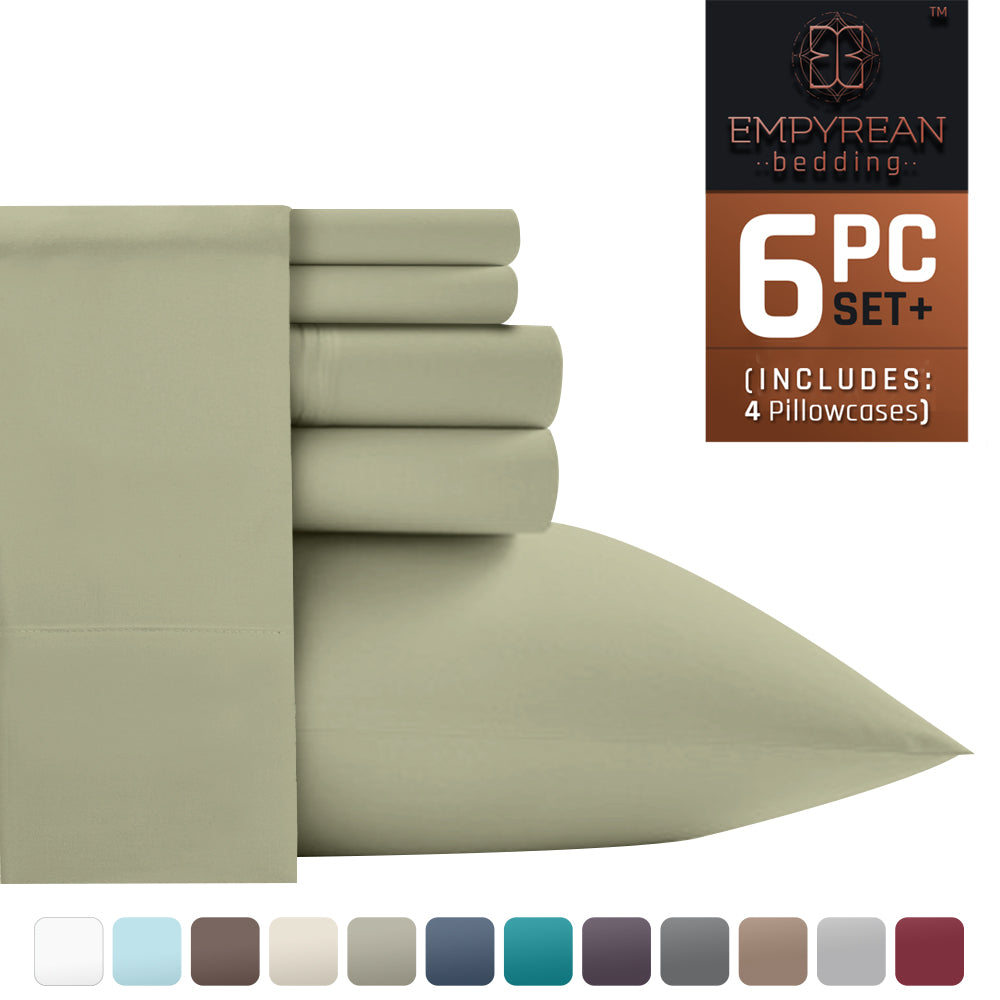 Empyrean Premium Deep Pocket 6-Piece Bed Sheet Set