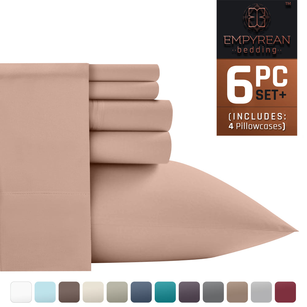 Empyrean Premium Deep Pocket 6-Piece Bed Sheet Set