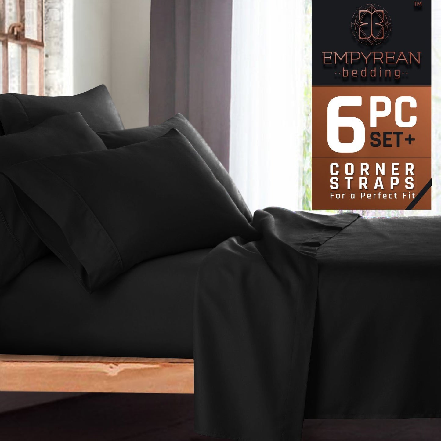 Empyrean Premium Deep Pocket 6-Piece Bed Sheet Set