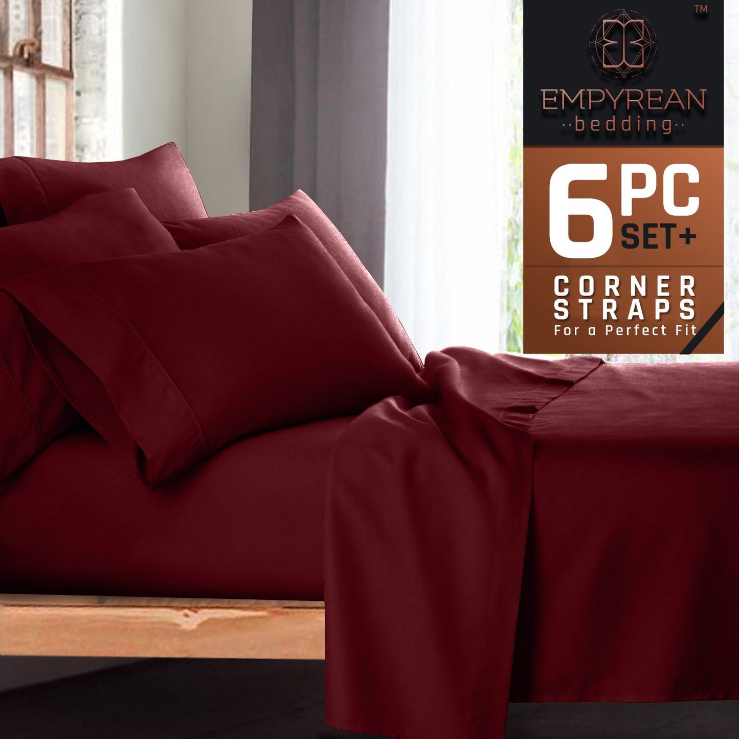 Empyrean Premium Deep Pocket 6-Piece Bed Sheet Set