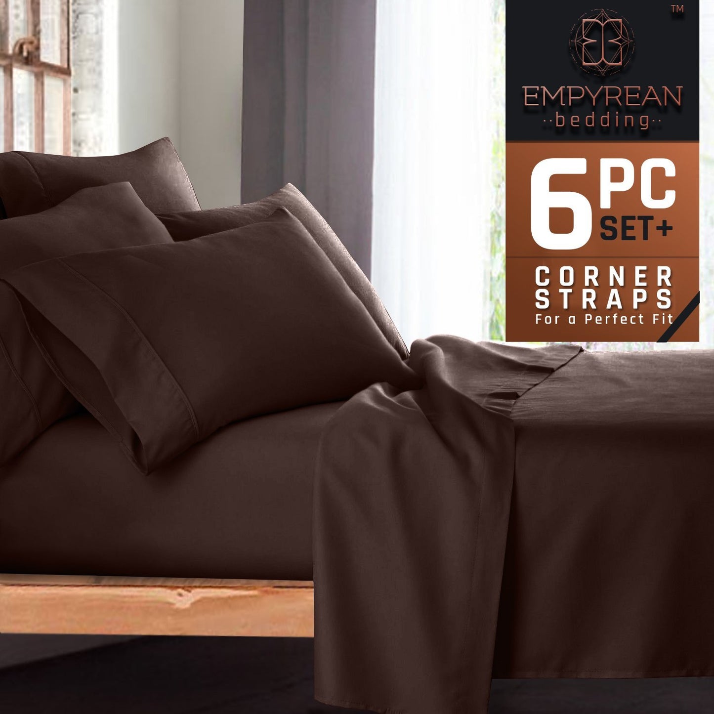 Empyrean Premium Deep Pocket 6-Piece Bed Sheet Set