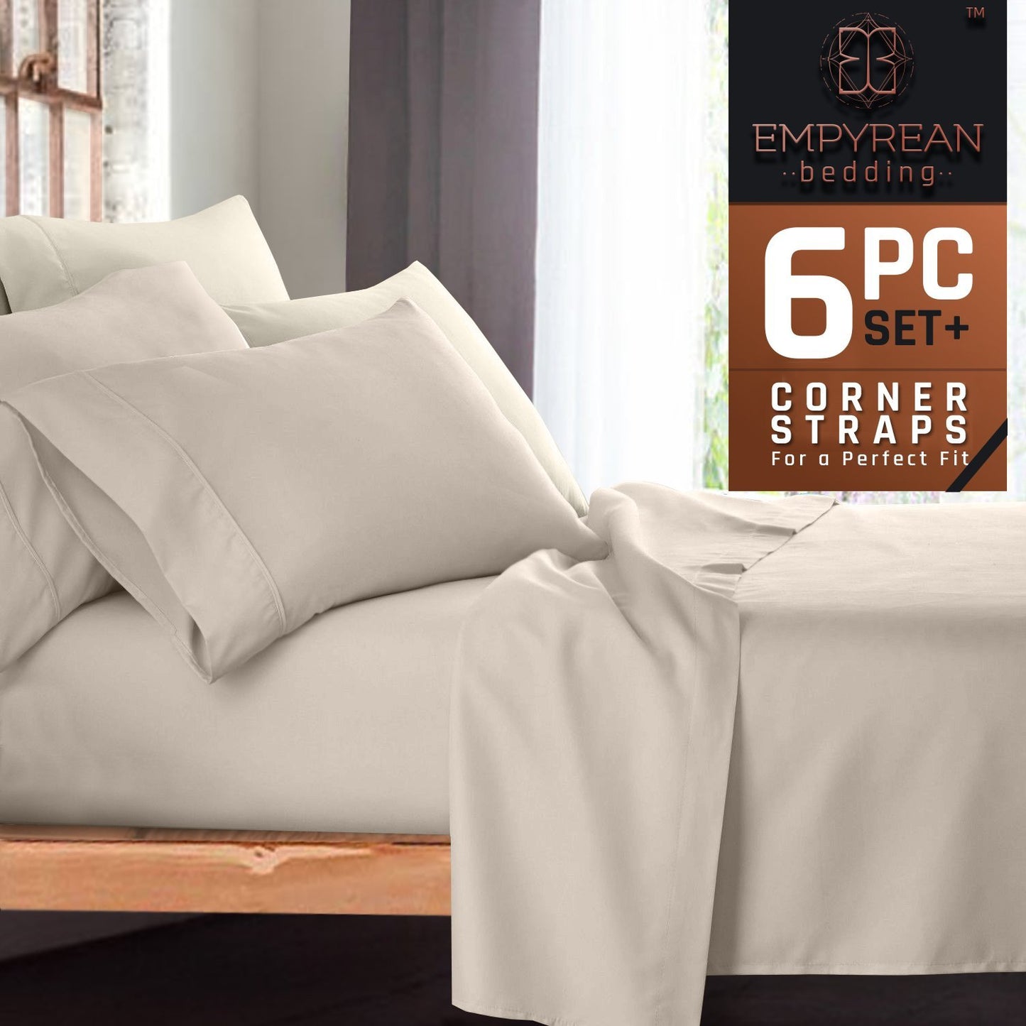 Empyrean Premium Deep Pocket 6-Piece Bed Sheet Set