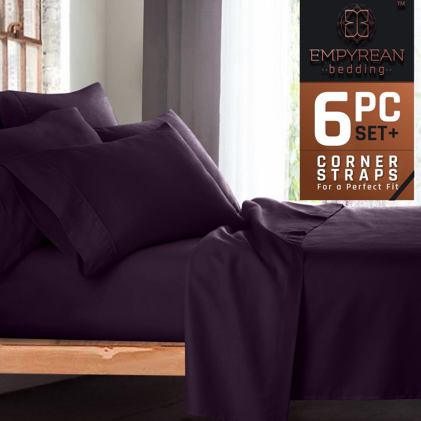 Empyrean Premium Deep Pocket 6-Piece Bed Sheet Set