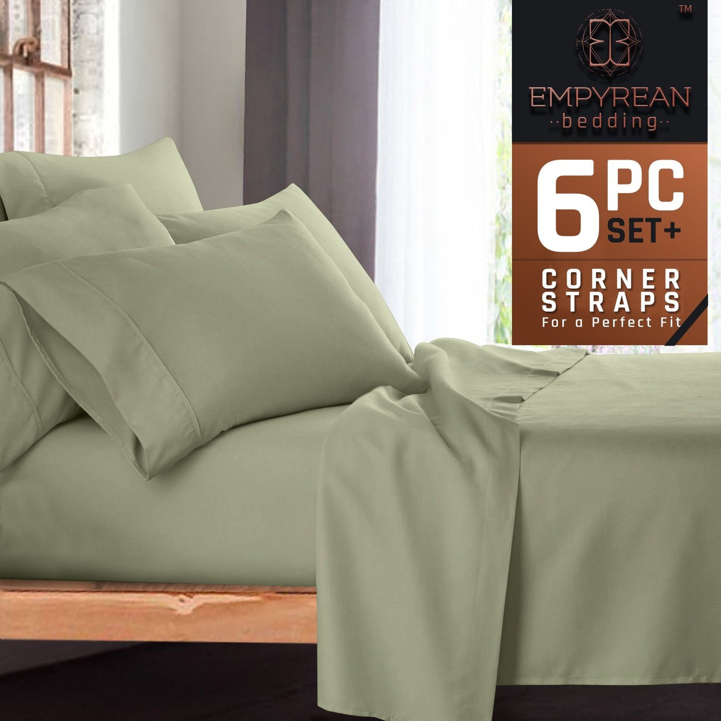 Empyrean Premium Deep Pocket 6-Piece Bed Sheet Set