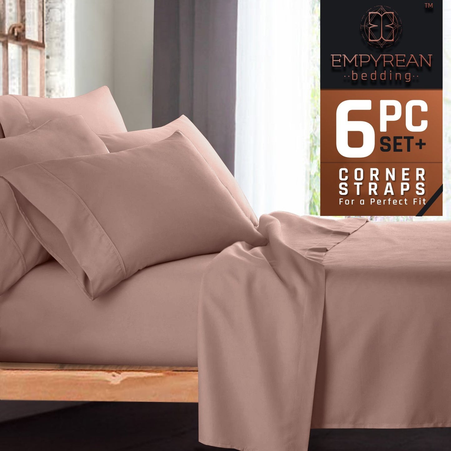 Empyrean Premium Deep Pocket 6-Piece Bed Sheet Set