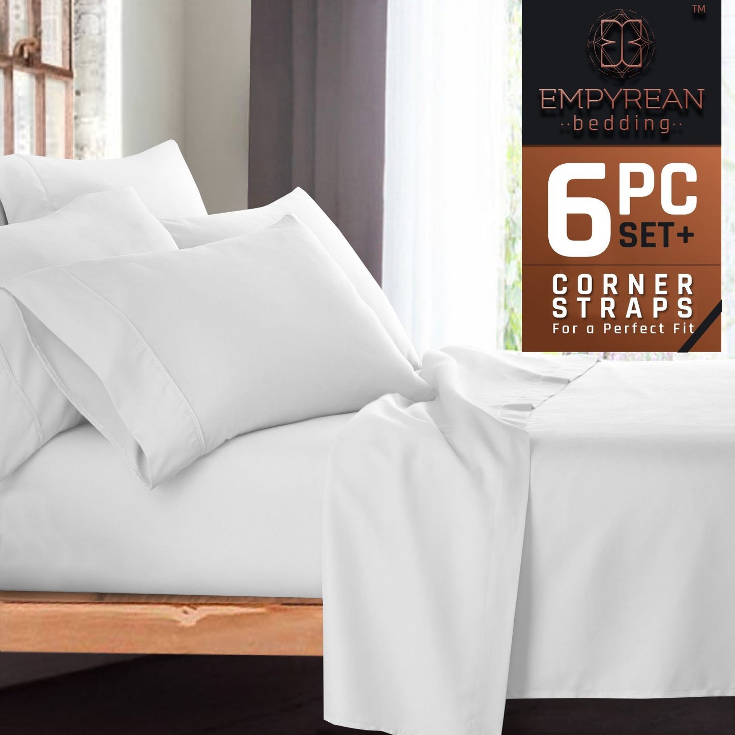 Empyrean Premium Deep Pocket 6-Piece Bed Sheet Set