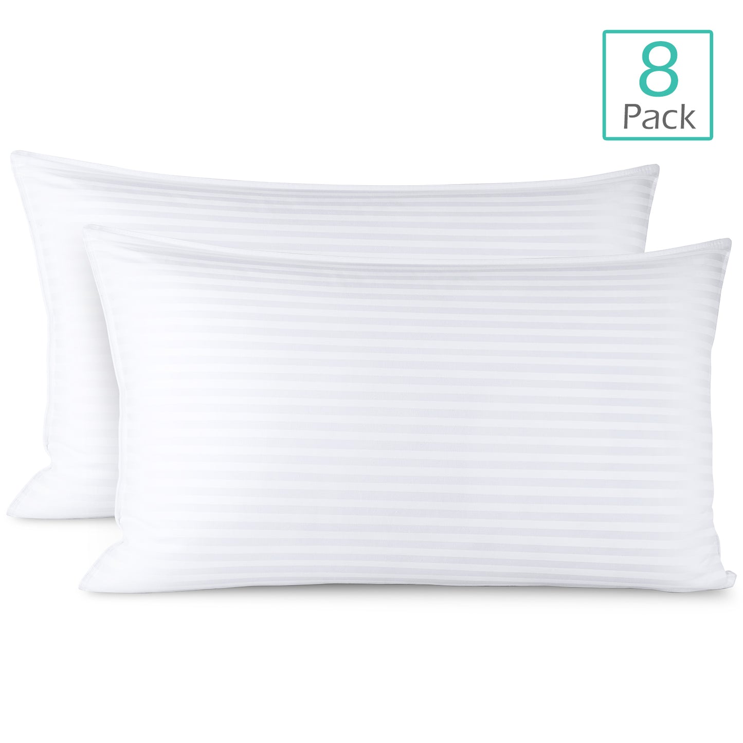 Nestl Bedding Bed Pillows for Sleeping | Down Alternative Sleep Pillows | 100% Cotton Pillow Covers with Poly Fiber Filling | Soft Pillow for Sleeping