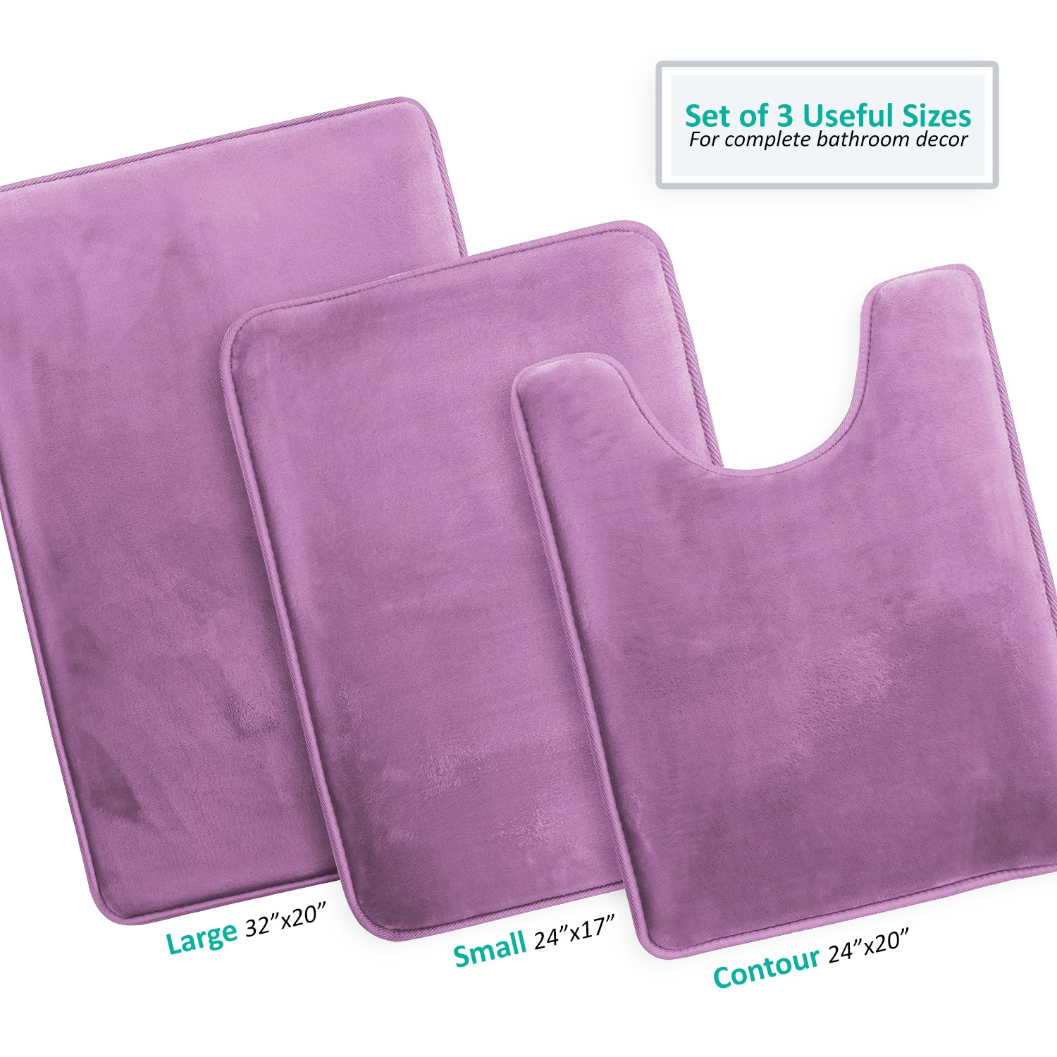 lalaLOOM Memory Foam Bath Rugs