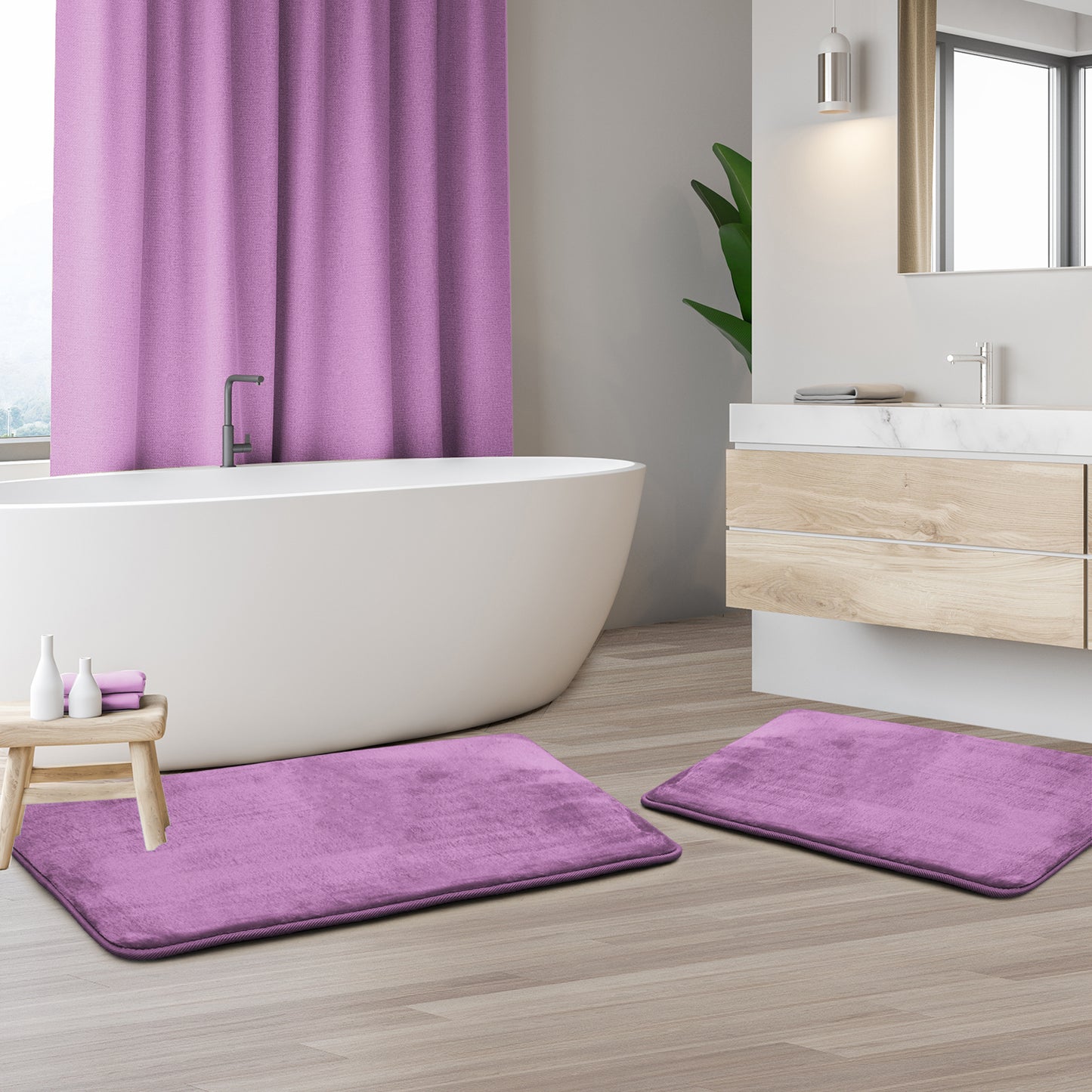 Clara Clark Memory Foam Bath Mat - 2 Pack