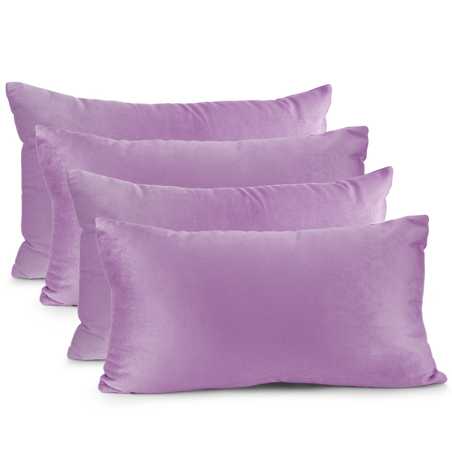 2 Pack 12 x 20 Nestl Bedding Throw Pillow Covers, Cozy Velvet Decorative Outdoor Pillow