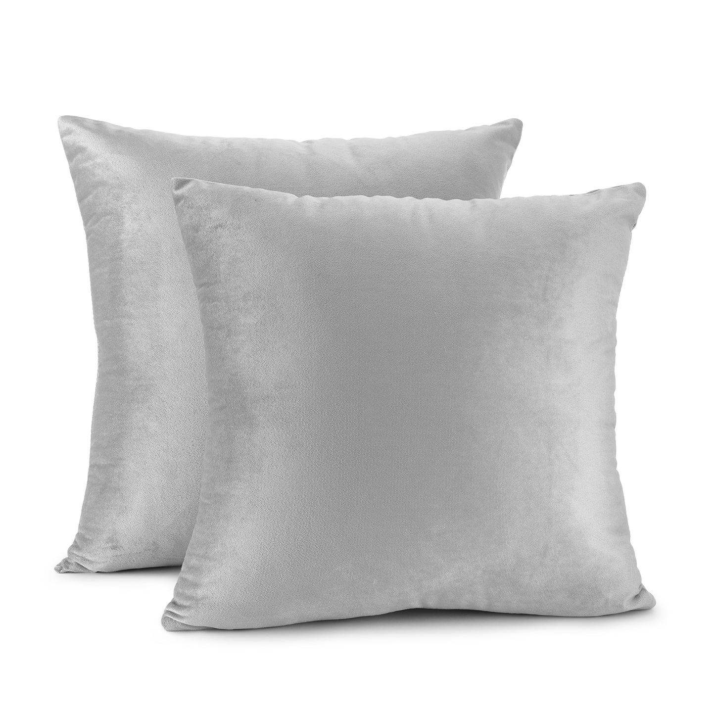 Nestl Throw Pillow Covers,  20x20 & 22x22 Inches, Soft Solid Cushion Covers for Sofa, Set of 2