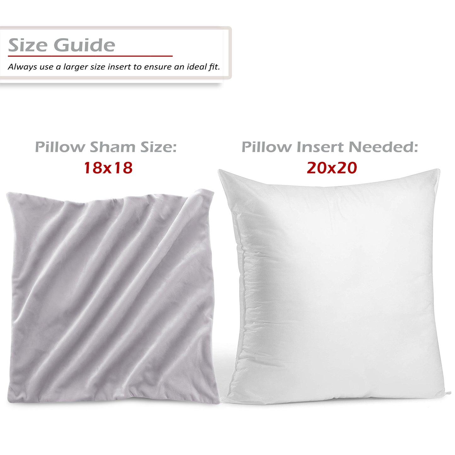 Nestl Soft Solid Cushion Covers for Sofa, Bed and Car, Set of 2