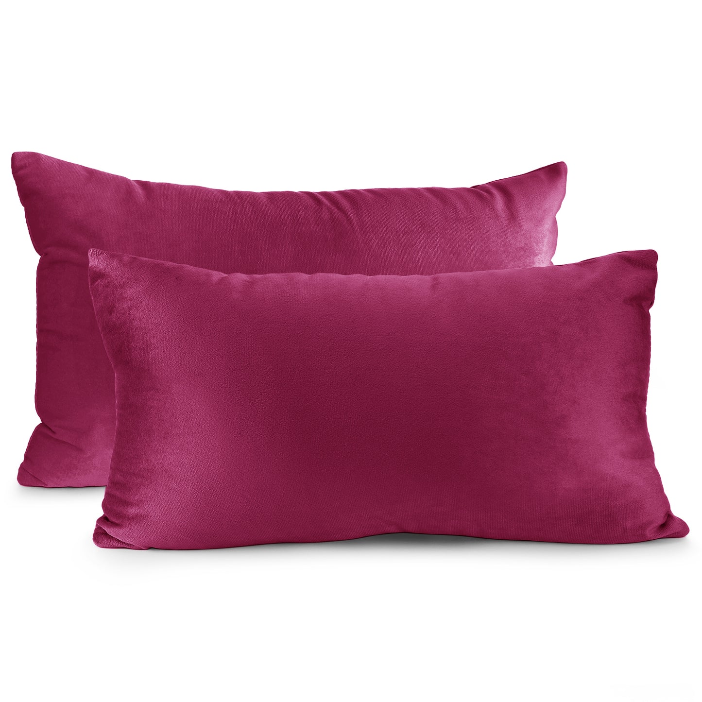 2 Pack 12 x 20 Nestl Bedding Throw Pillow Covers, Cozy Velvet Decorative Outdoor Pillow