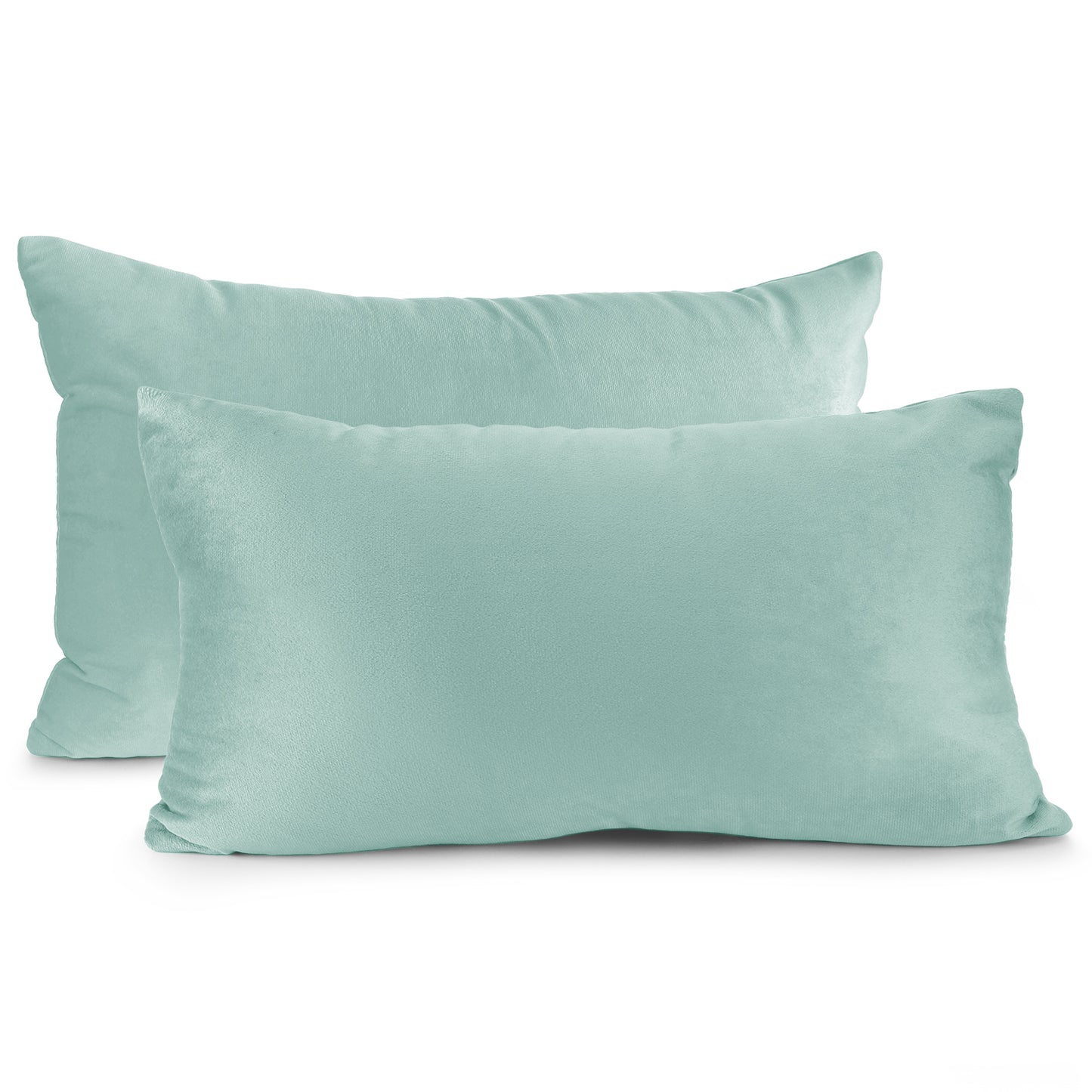 2 Pack 12 x 20 Nestl Bedding Throw Pillow Covers, Cozy Velvet Decorative Outdoor Pillow