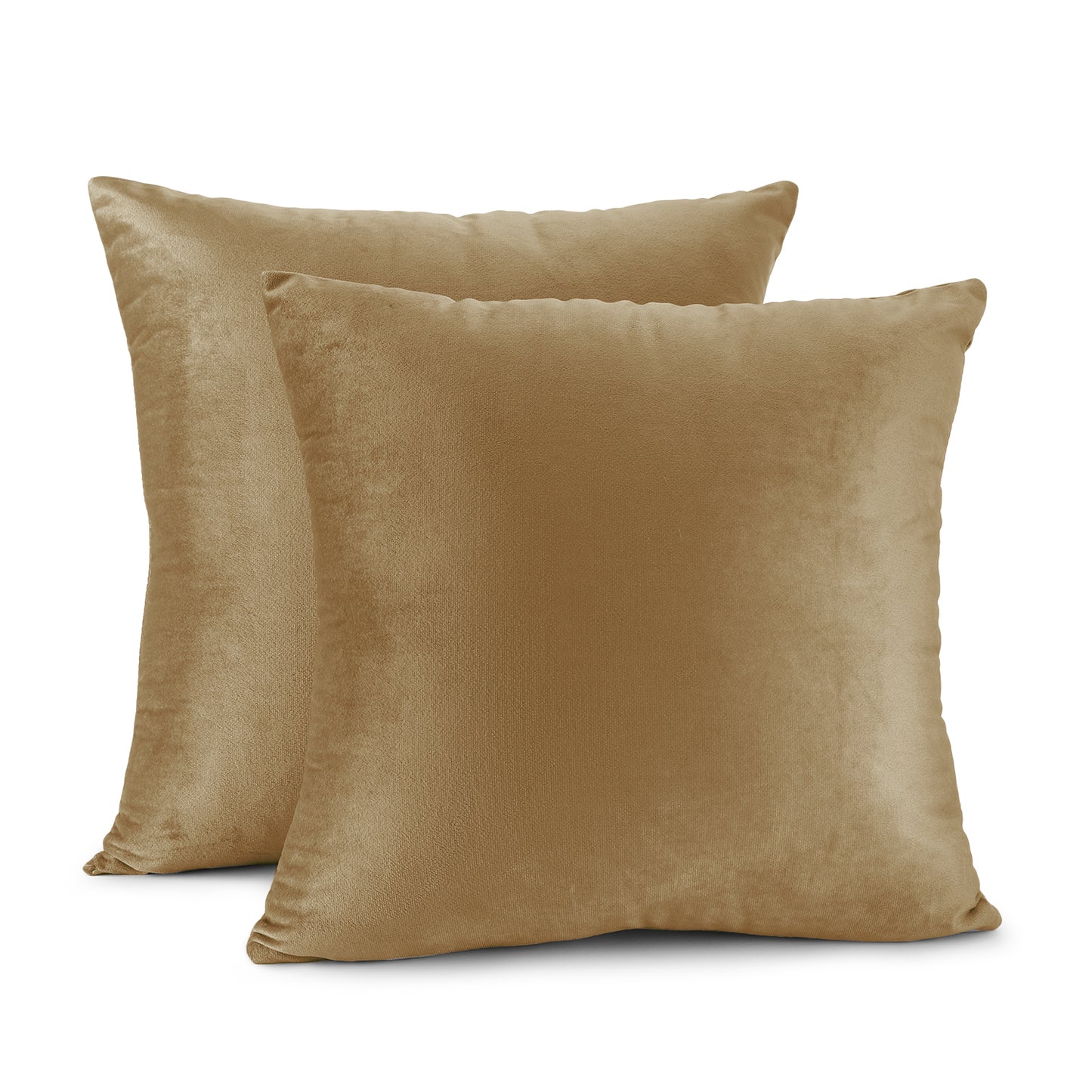 Nestl Bedding Throw Pillow Covers, Cozy Velvet Decorative Outdoor Pillow Covers 24x24 & 26x26 Inches, Soft Solid Cushion Covers for Sofa, Bed and Car, Set of 2